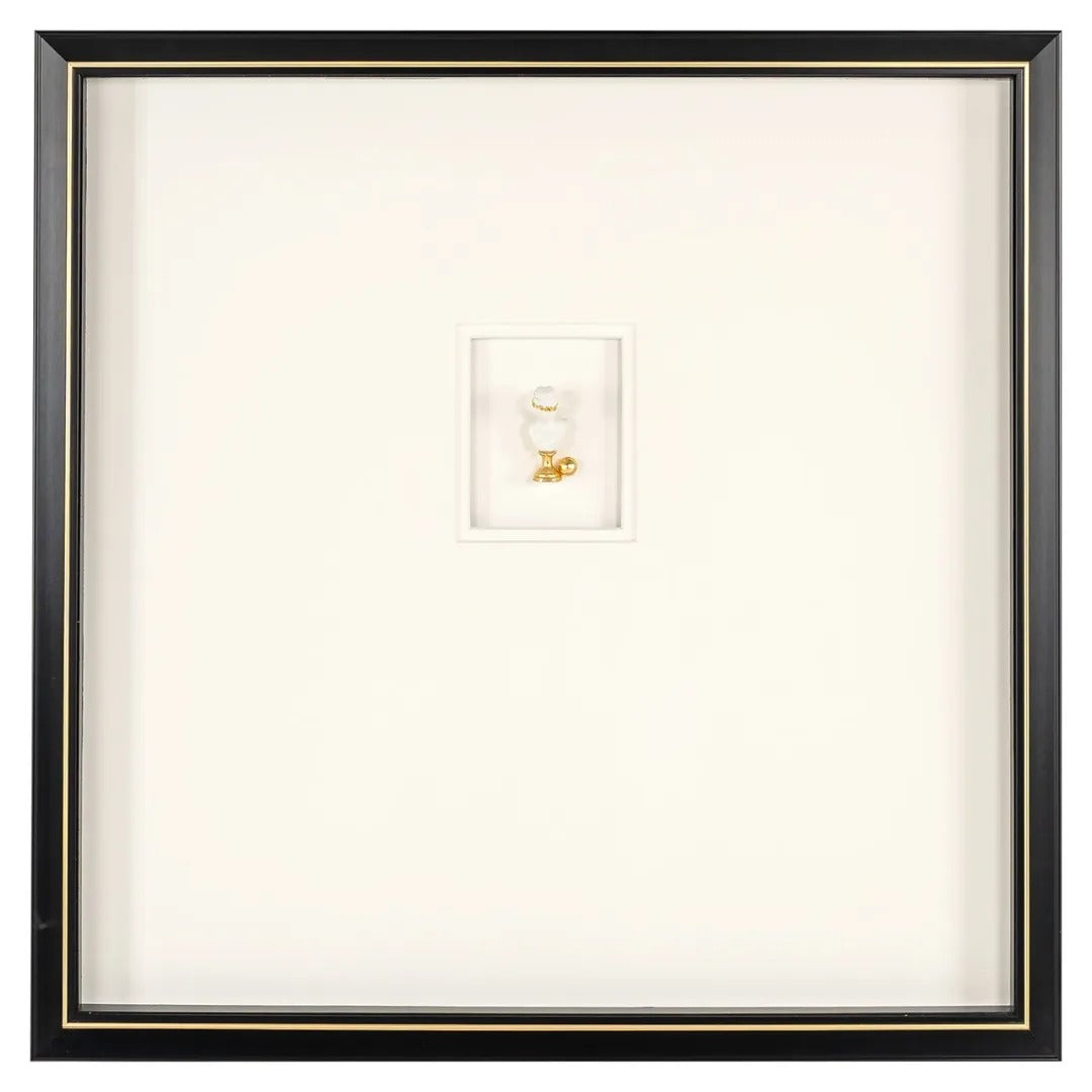 Bild HANNA beige mit schwarzem Rahmen