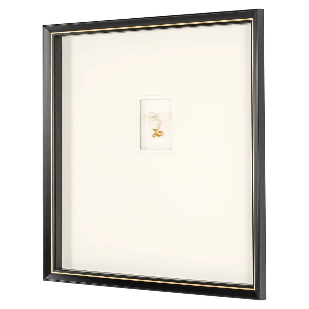 Bild HANNA beige mit schwarzem Rahmen