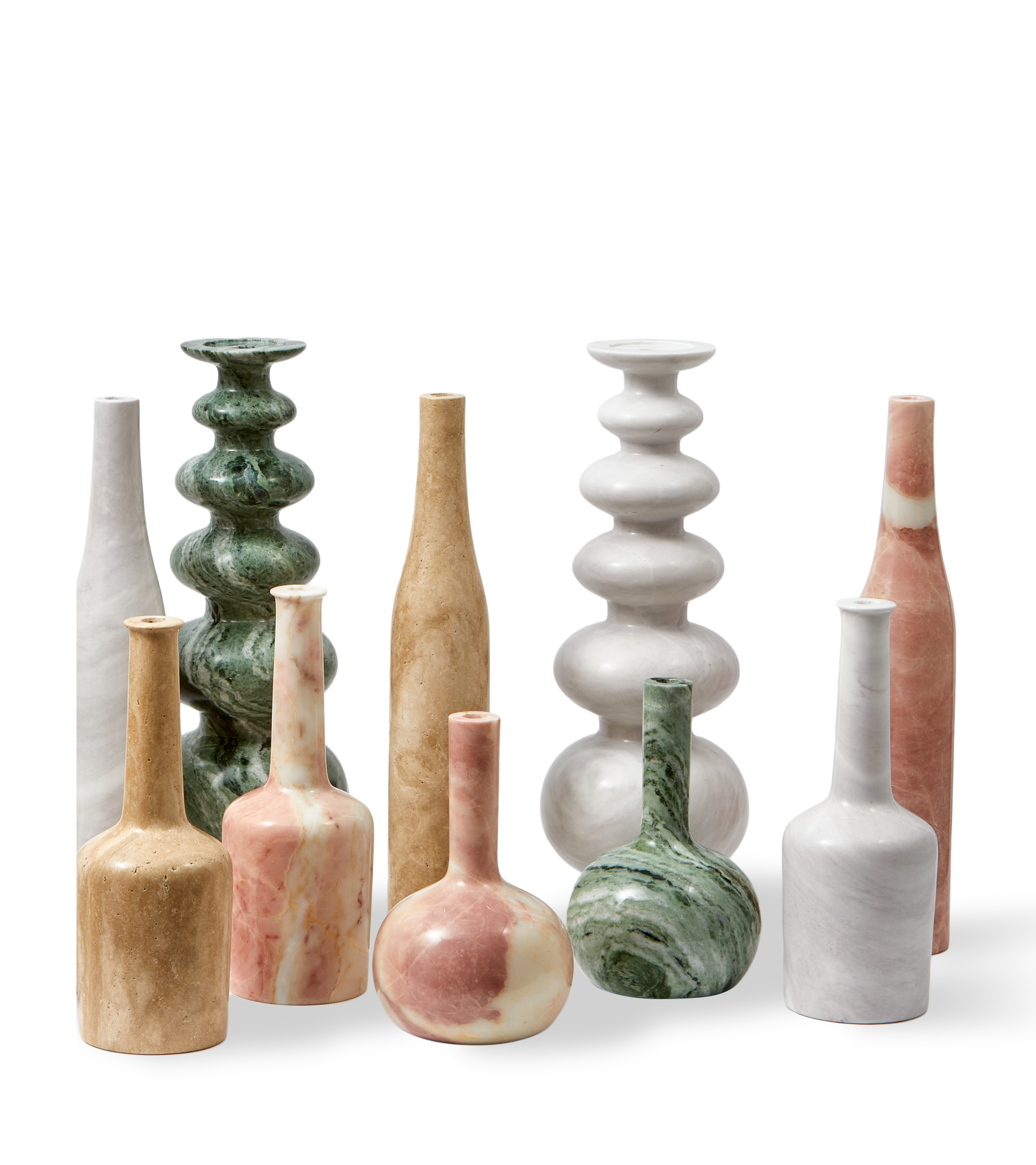 HERITAGE BOTTLE Kerzenständer hellrosa Marmor