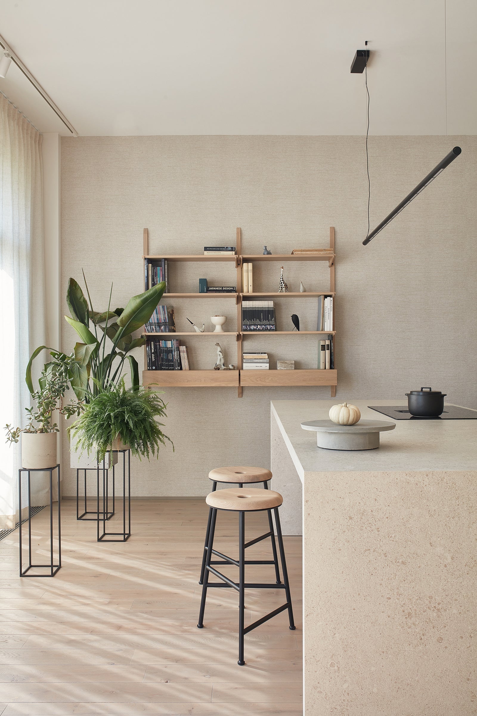 NOKI shelf system black oak wood