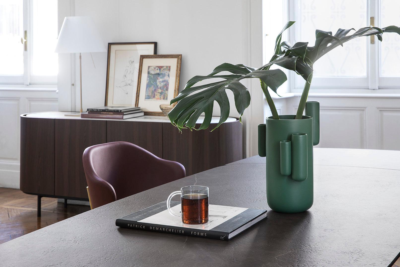 Wazon TUBINI matowy zielony Calligaris    Eye on Design