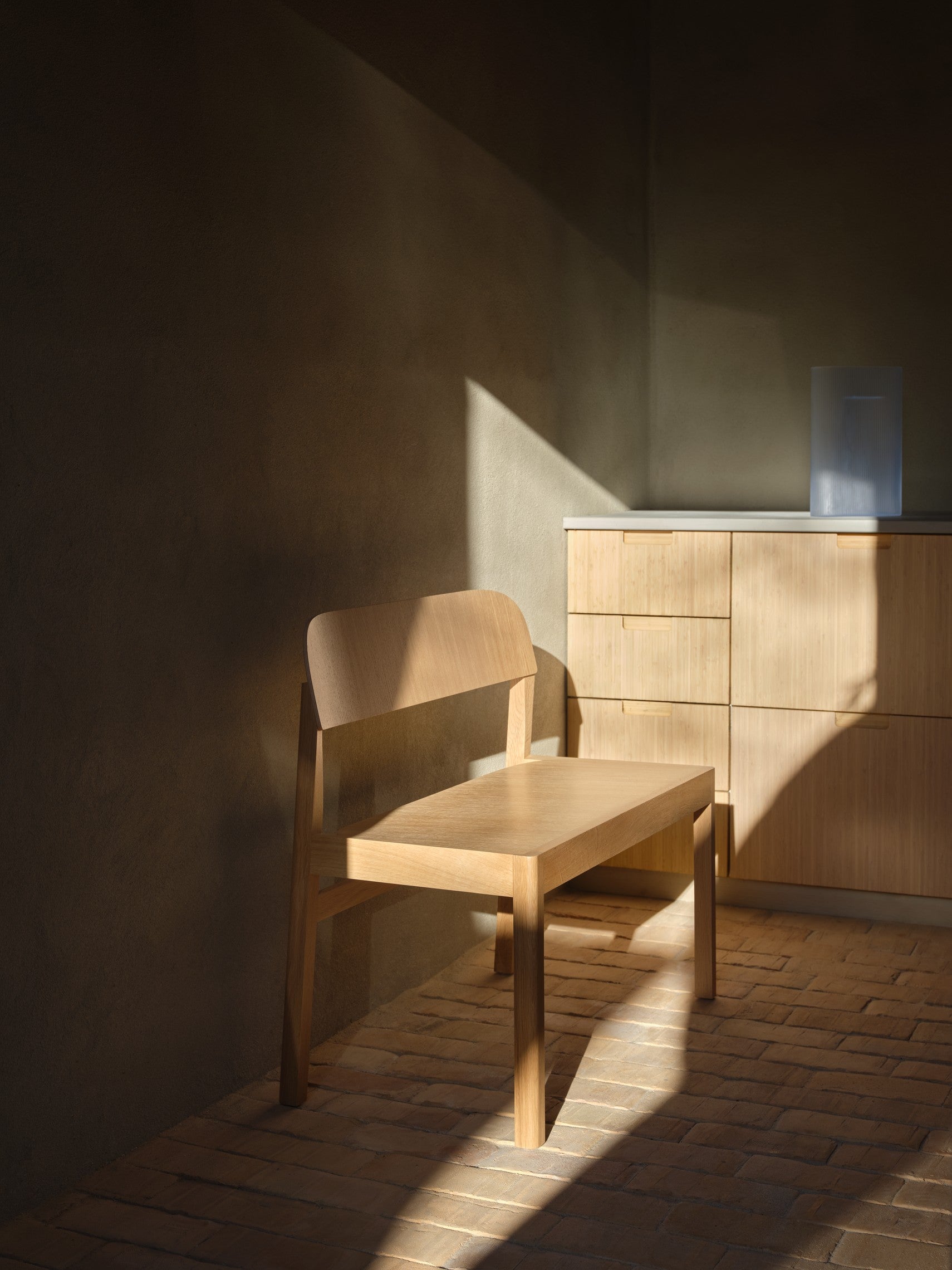 WORKSHOP Bench in Veneer and Oak Wood