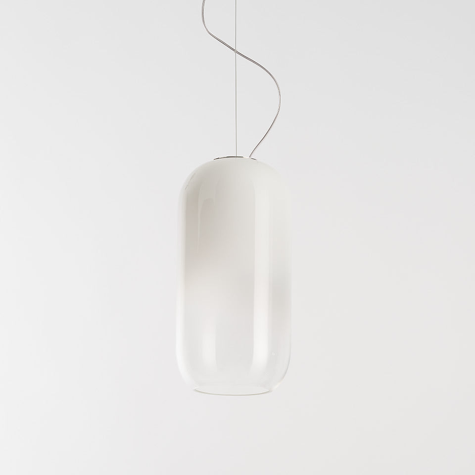 GOPLE Pendant Lamp White with Silver Finish