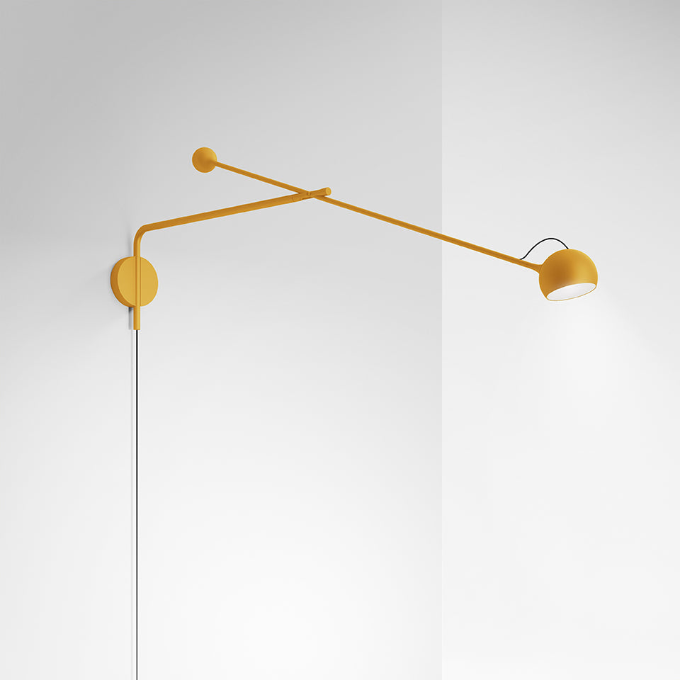 Wandleuchte mit verstellbarem Arm IXA L sonnengelb