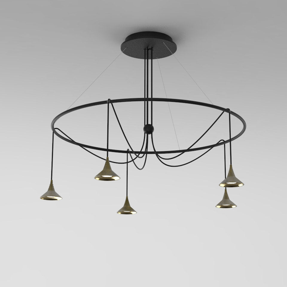 Chandelier UNTERLINDEN RING brass