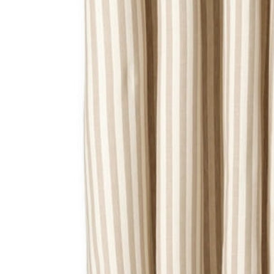 CHAMBRAY Shower Curtain White with Beige