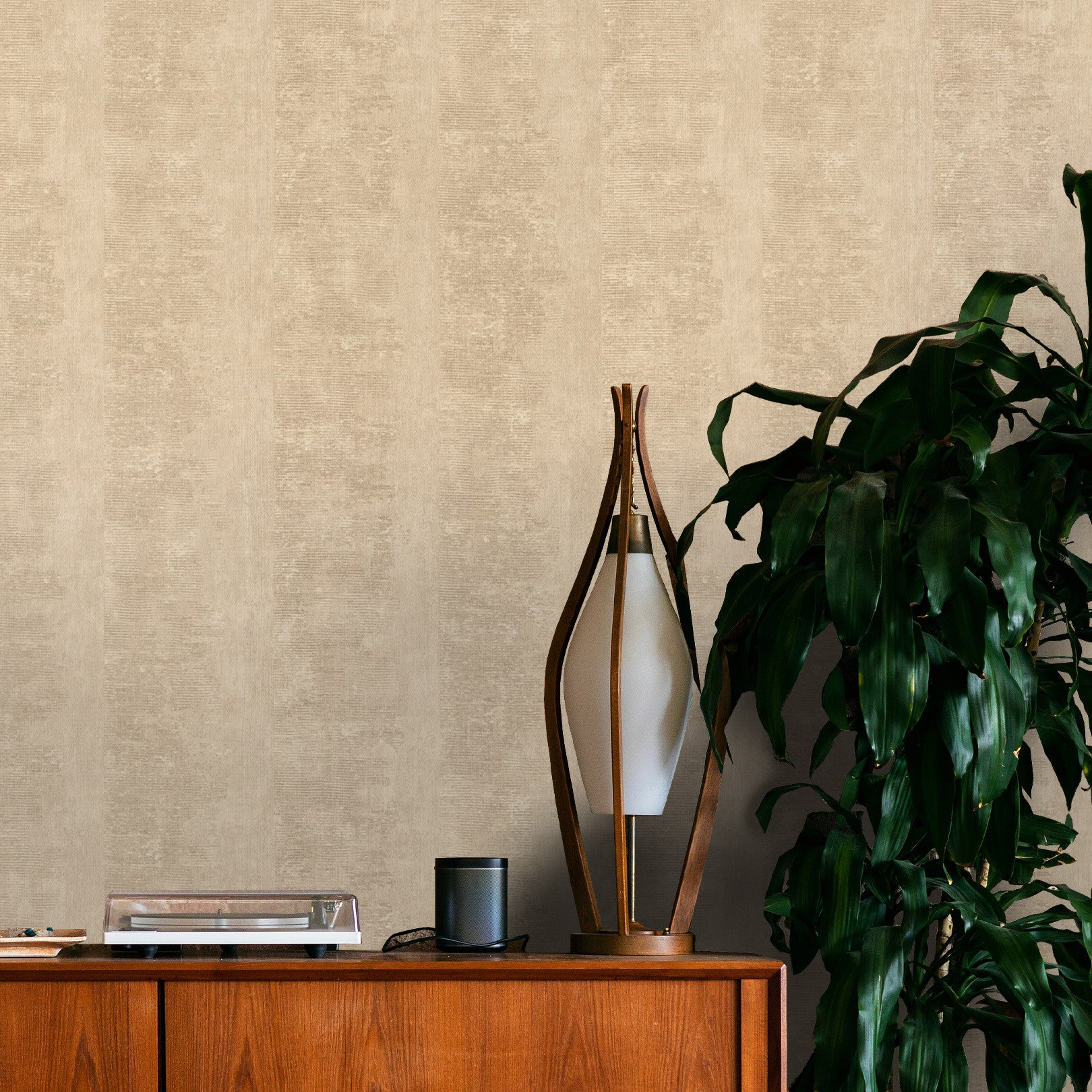 Textured wallpaper with a patina effect ZUMAIA - SABLE beige