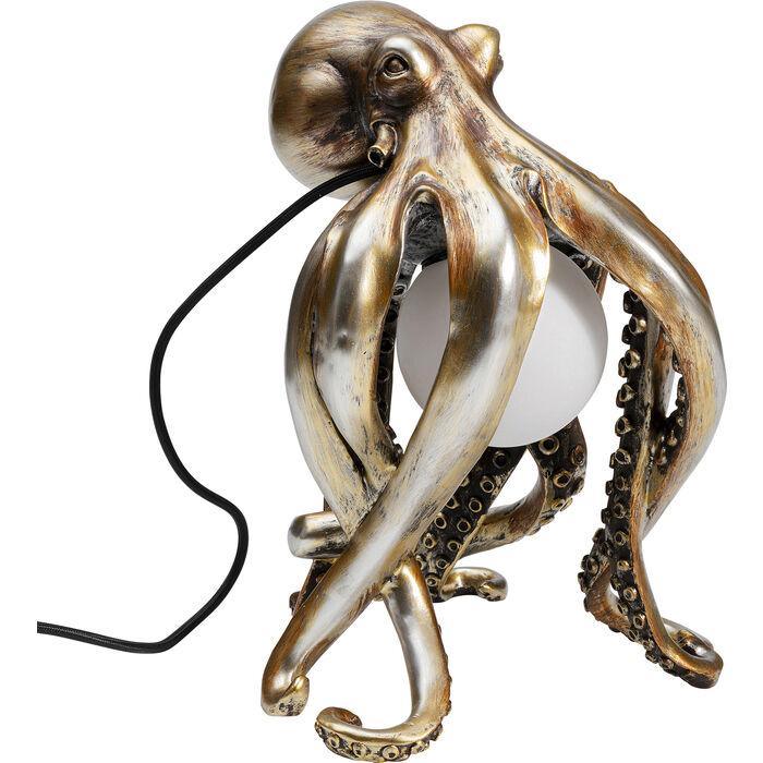 Lampa stołowa złota w kształcie ośmiornicy Kare Design    Eye on Design