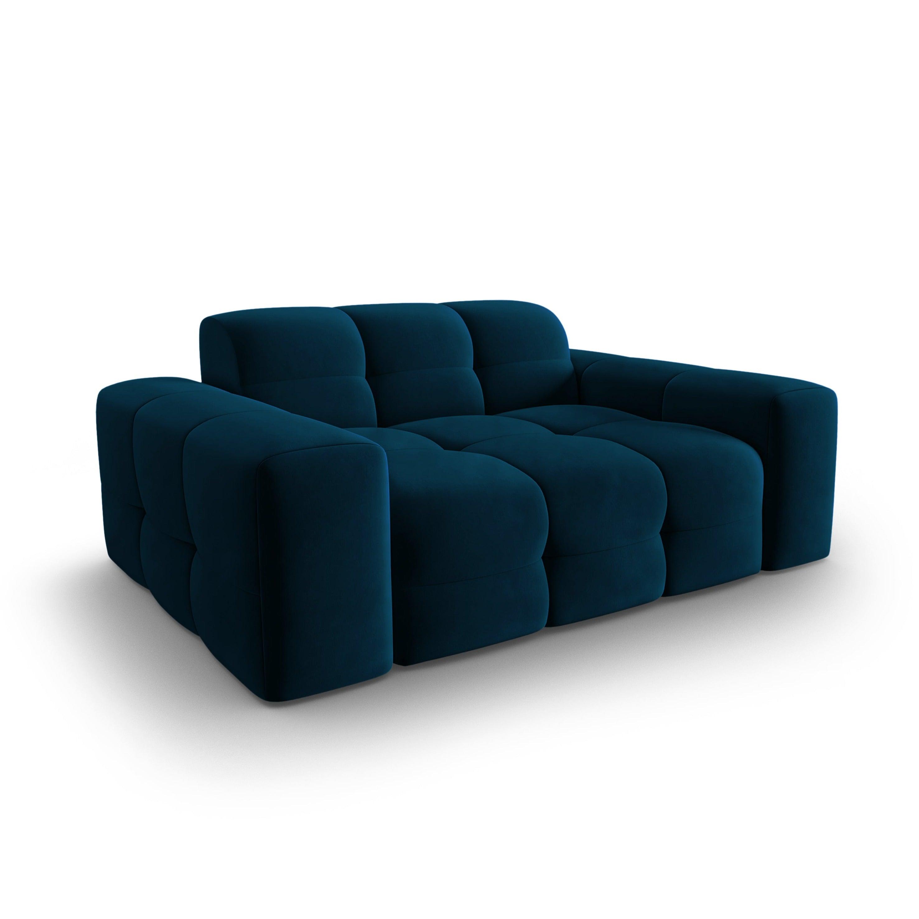 Sofa aksamitna 2-osobowa KENDAL granatowy Micadoni    Eye on Design