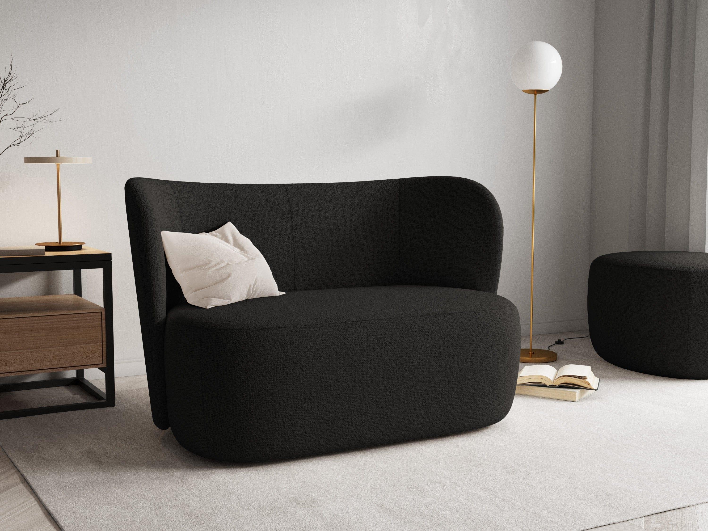 Sofa 2-osobowa SAAMIT boucle czarny Micadoni    Eye on Design