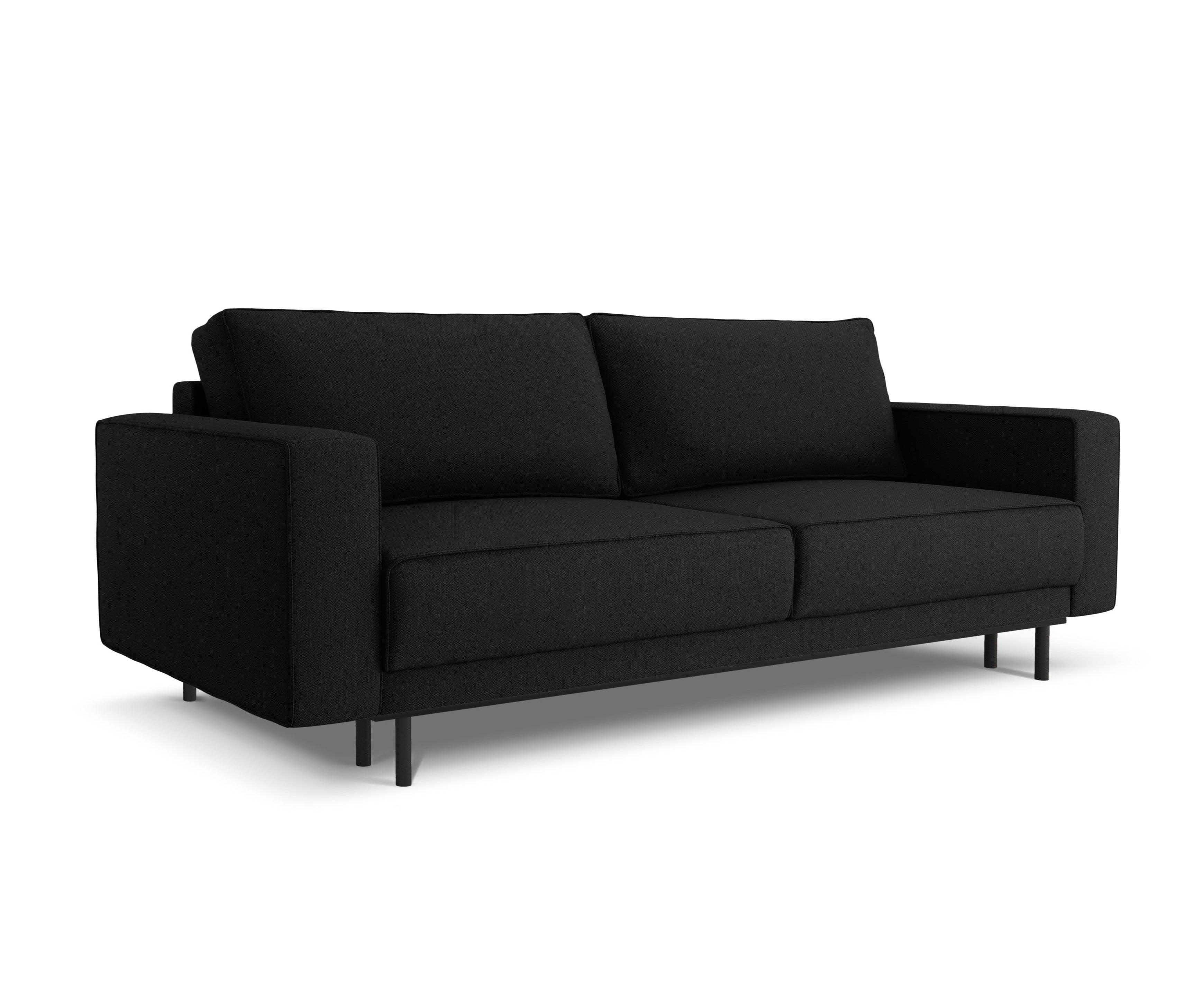 Sofa z funkcją spania CARO czarny Micadoni    Eye on Design