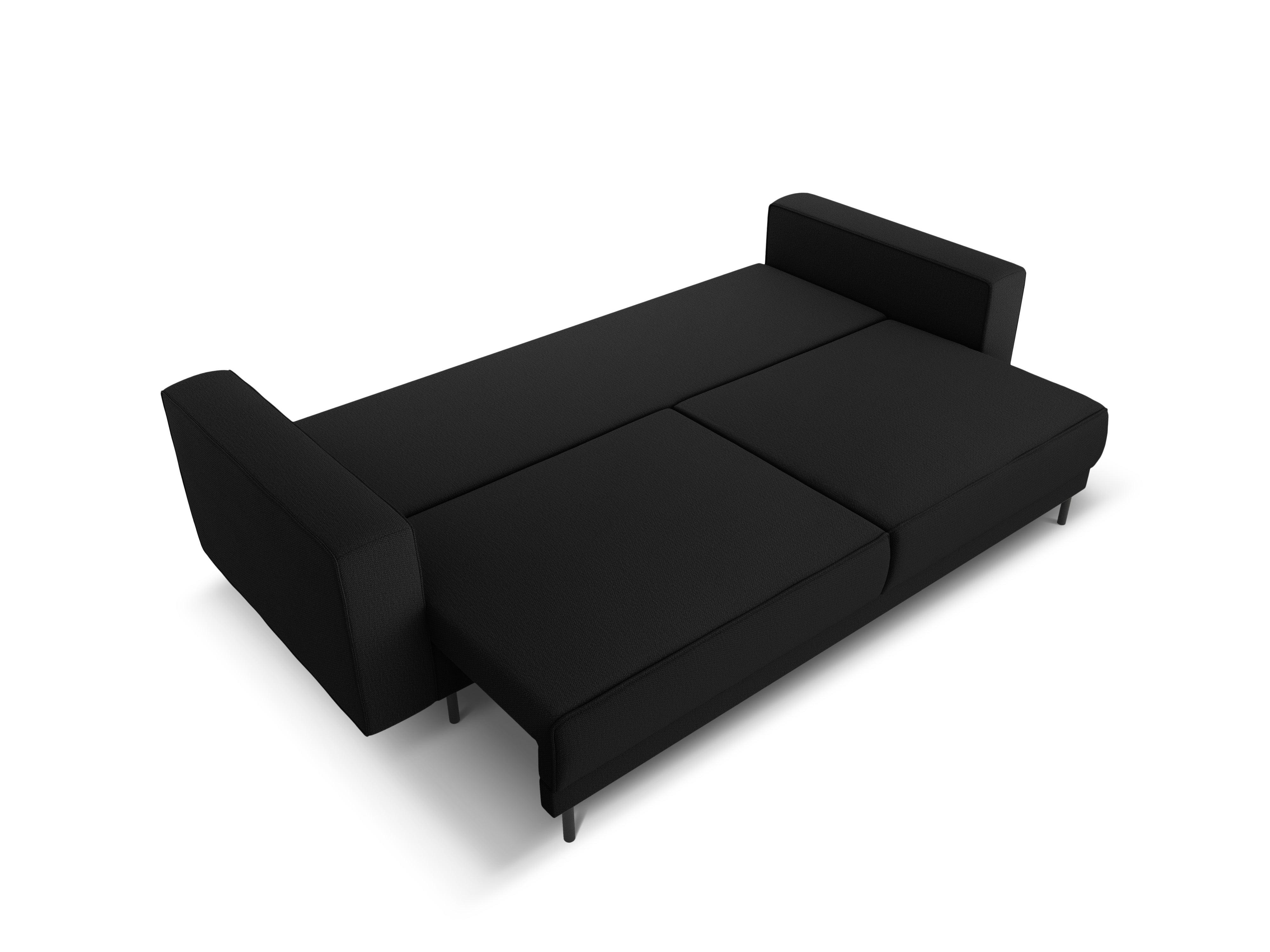 Sofa z funkcją spania CARO czarny Micadoni    Eye on Design