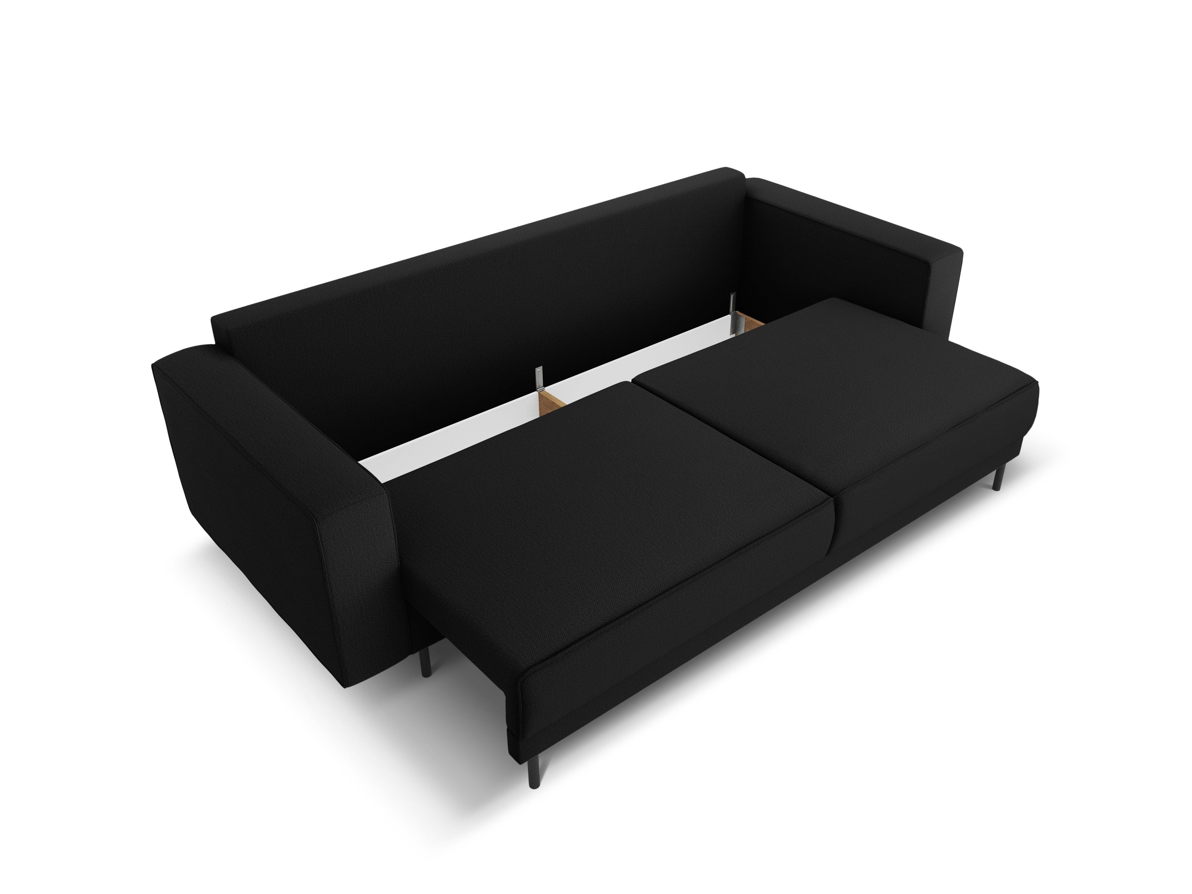 Sofa z funkcją spania CARO czarny Micadoni    Eye on Design
