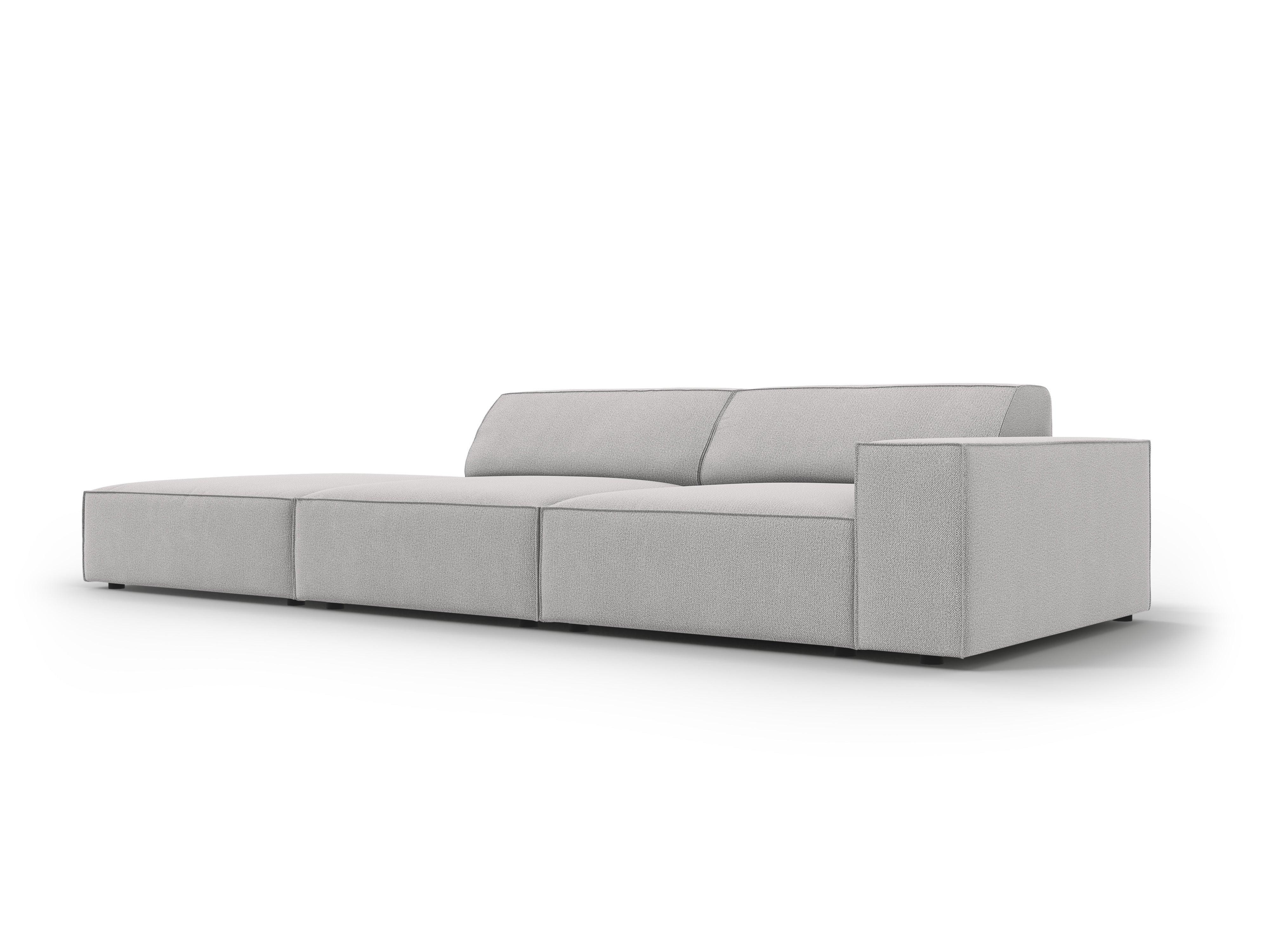 Sofa lewostronna 3-osobowa JODIE jasnoszary Micadoni    Eye on Design