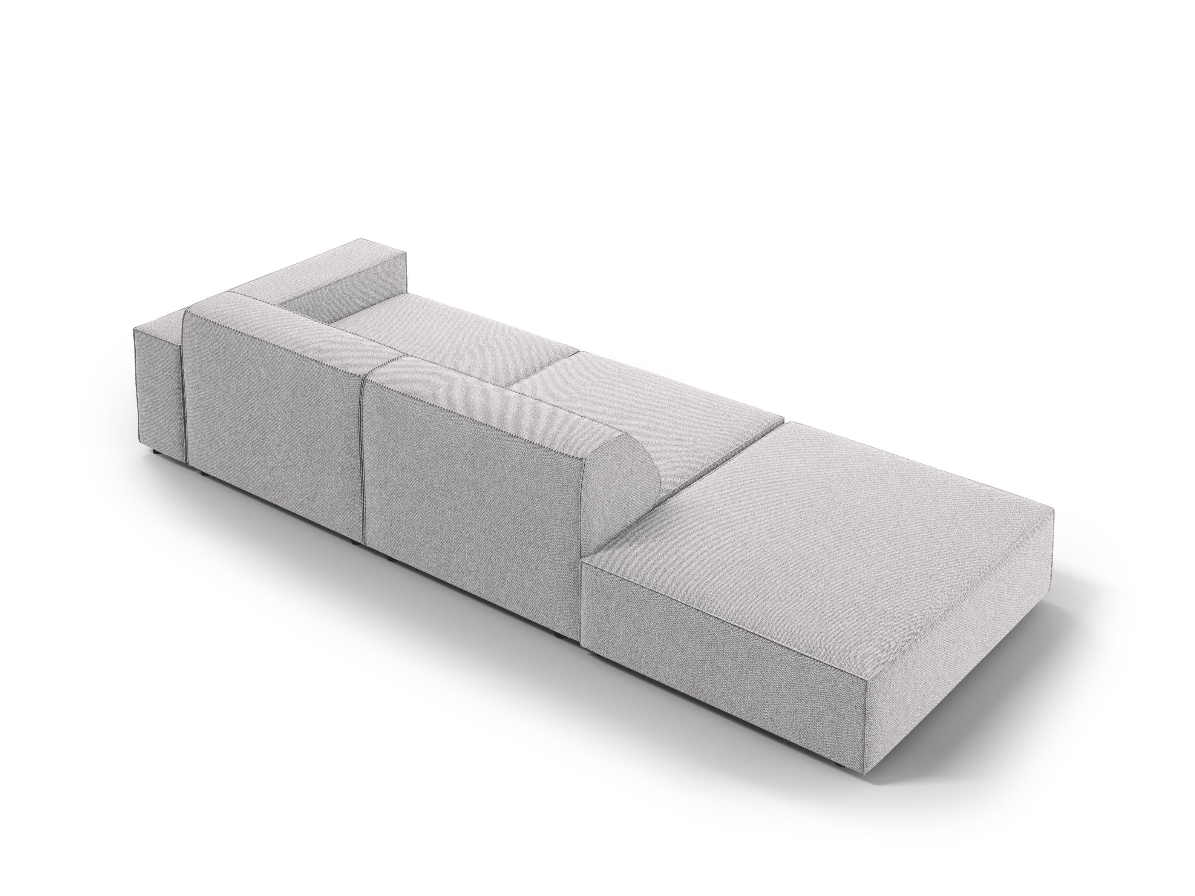 Sofa lewostronna 3-osobowa JODIE jasnoszary Micadoni    Eye on Design