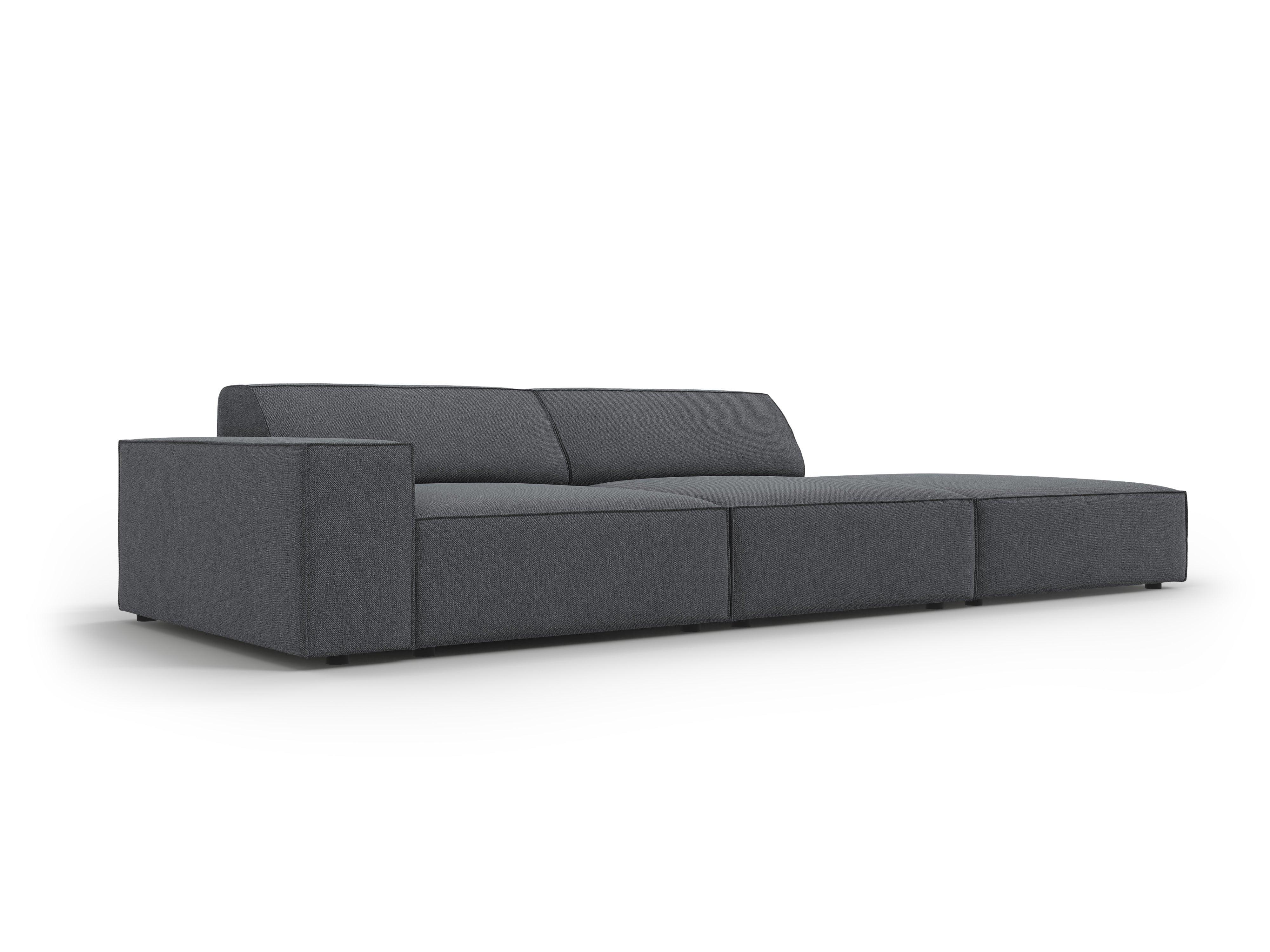 Sofa prawostronna 3-osobowa JODIE ciemnoszary Micadoni    Eye on Design