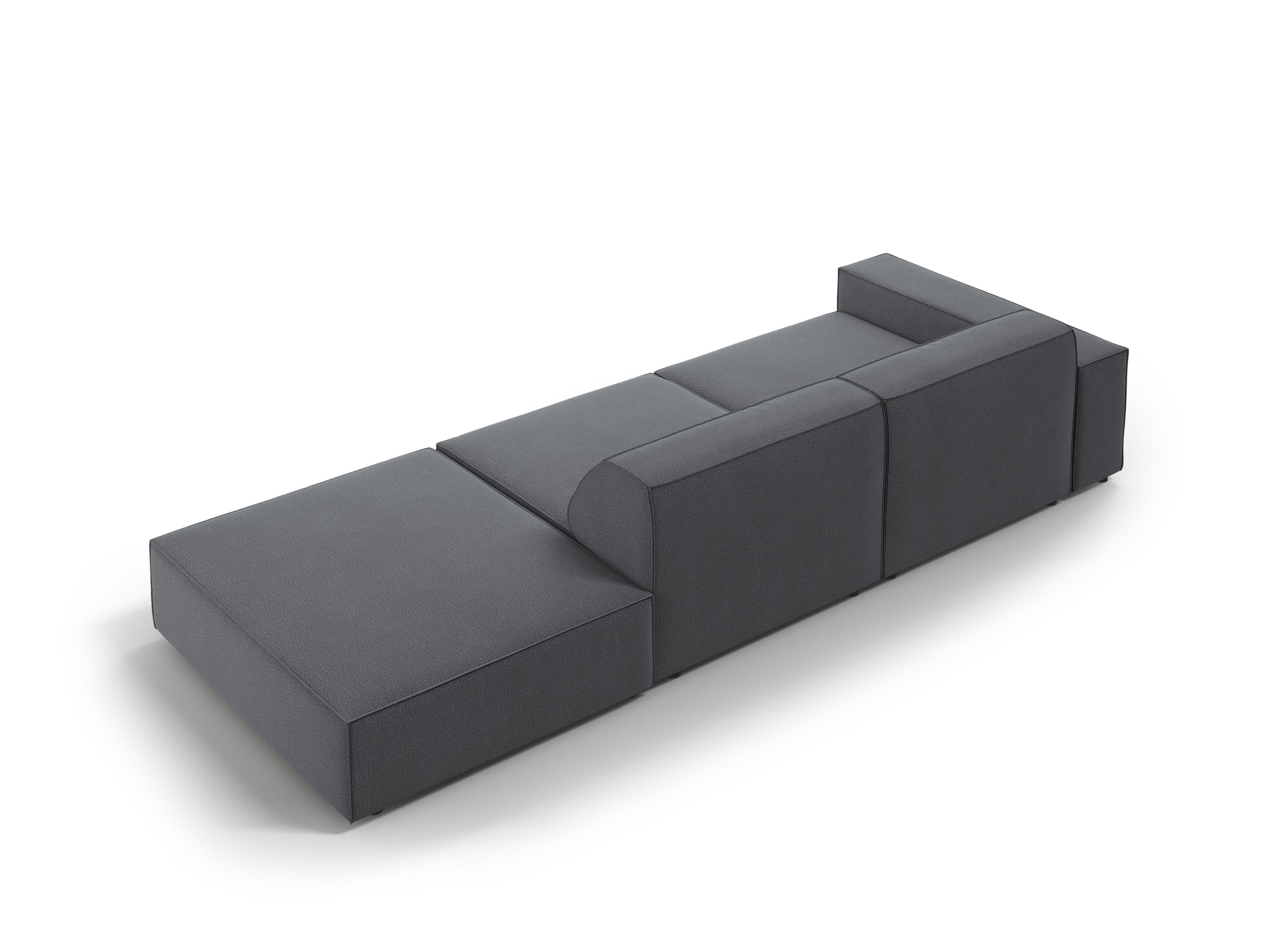 Sofa prawostronna 3-osobowa JODIE ciemnoszary Micadoni    Eye on Design
