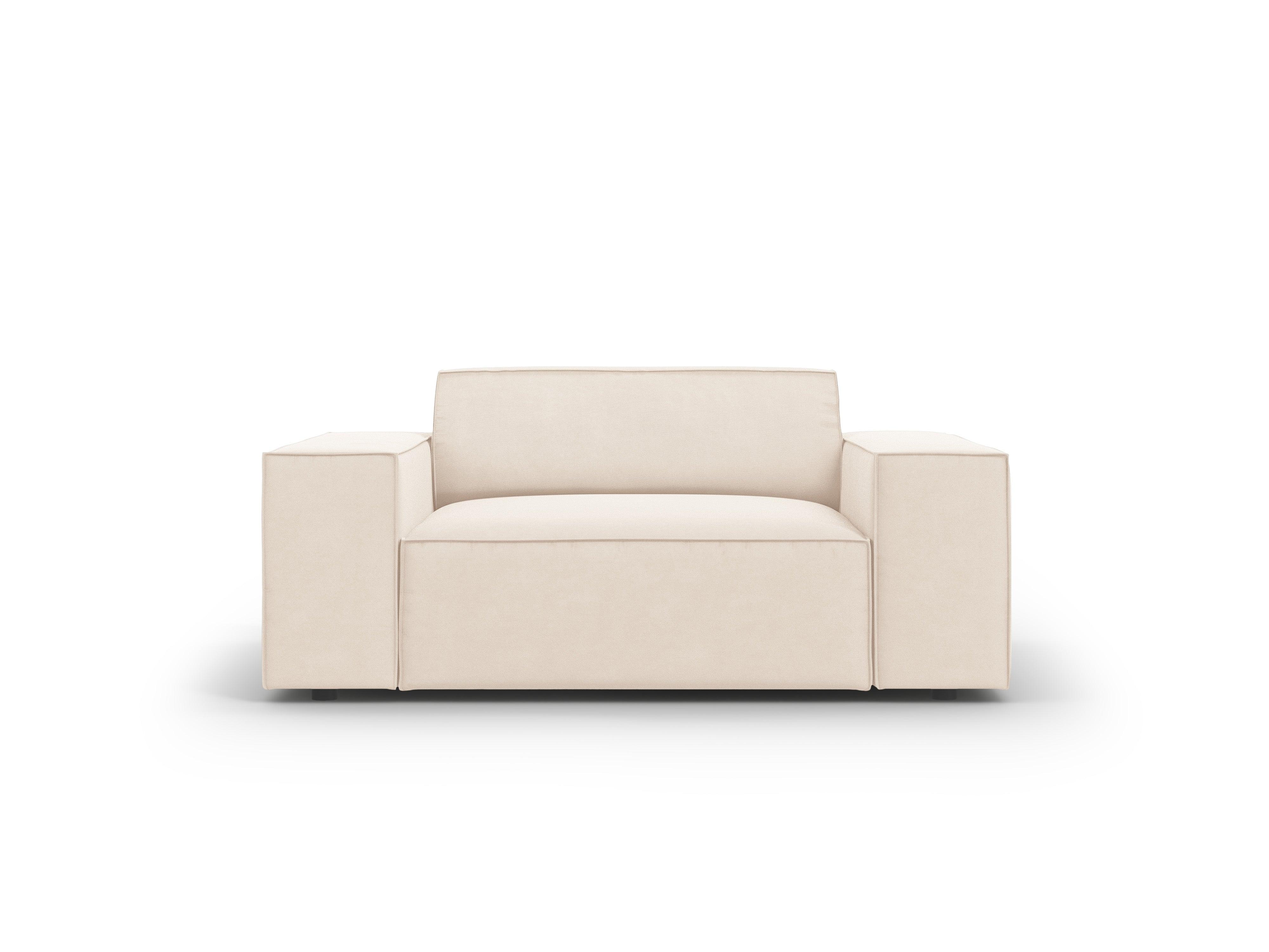 Fotel aksamitny JODIE jasnobeżowy Micadoni    Eye on Design