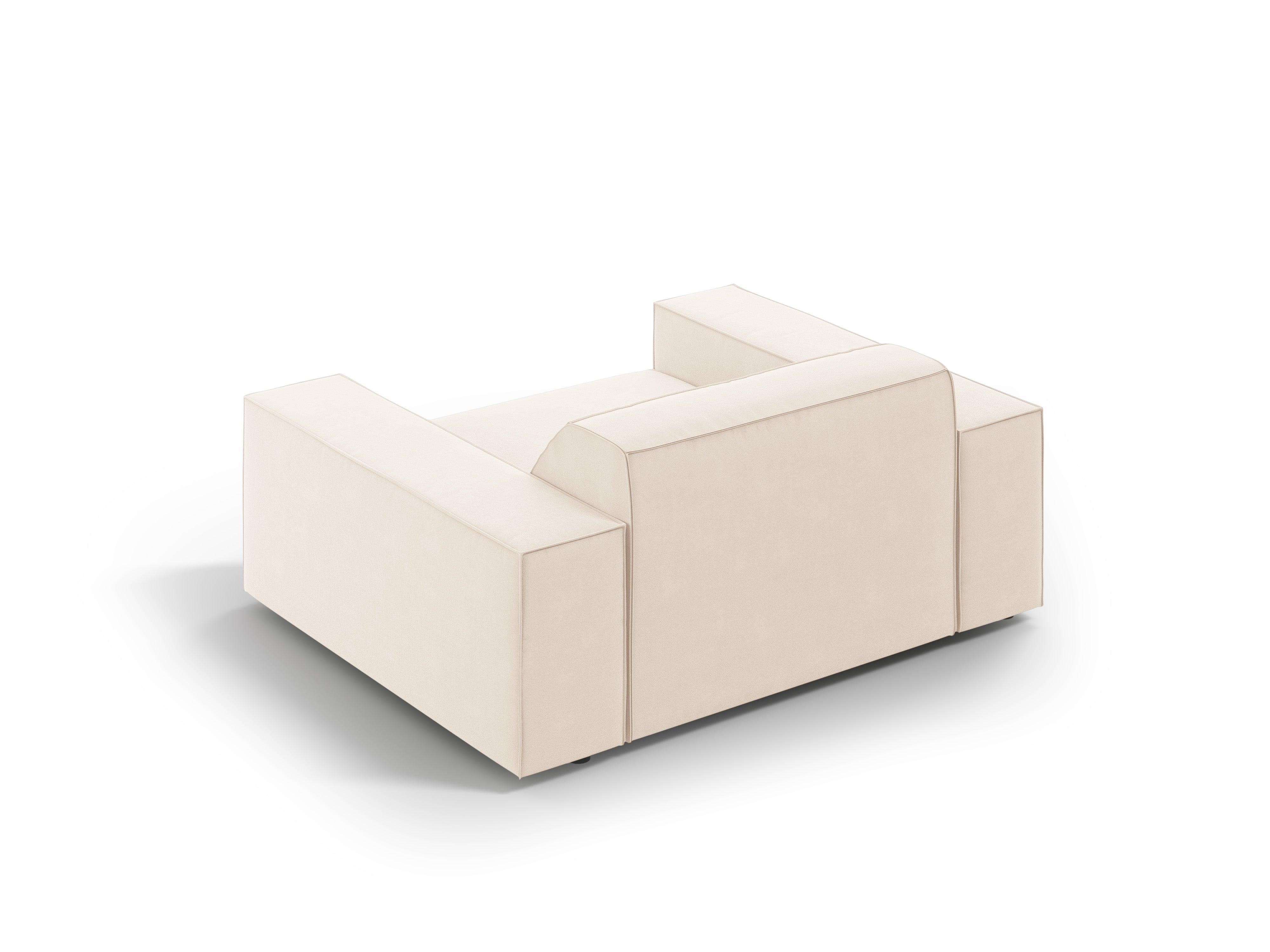 Fotel aksamitny JODIE jasnobeżowy Micadoni    Eye on Design