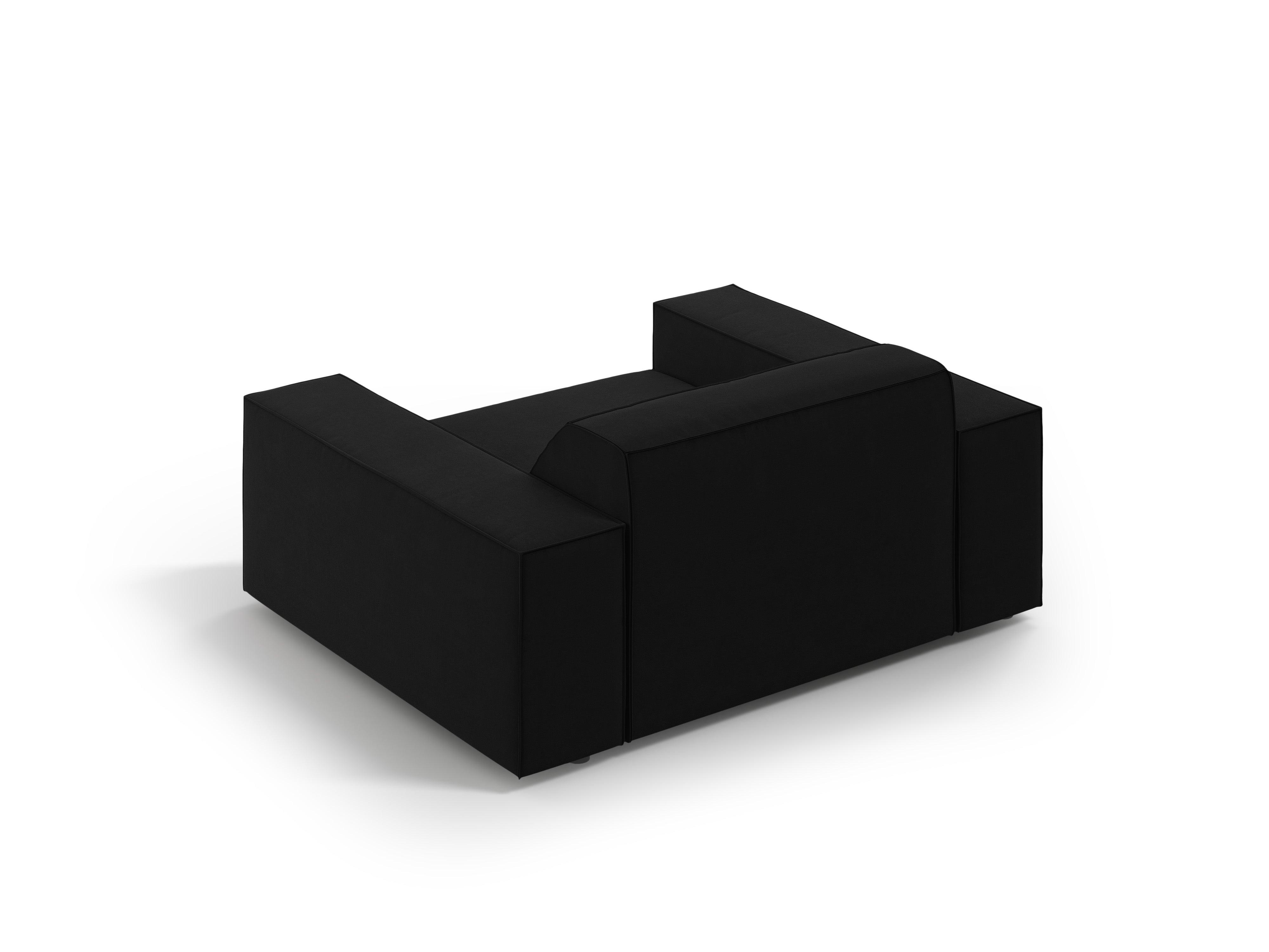 Fotel aksamitny JODIE czarny Micadoni    Eye on Design