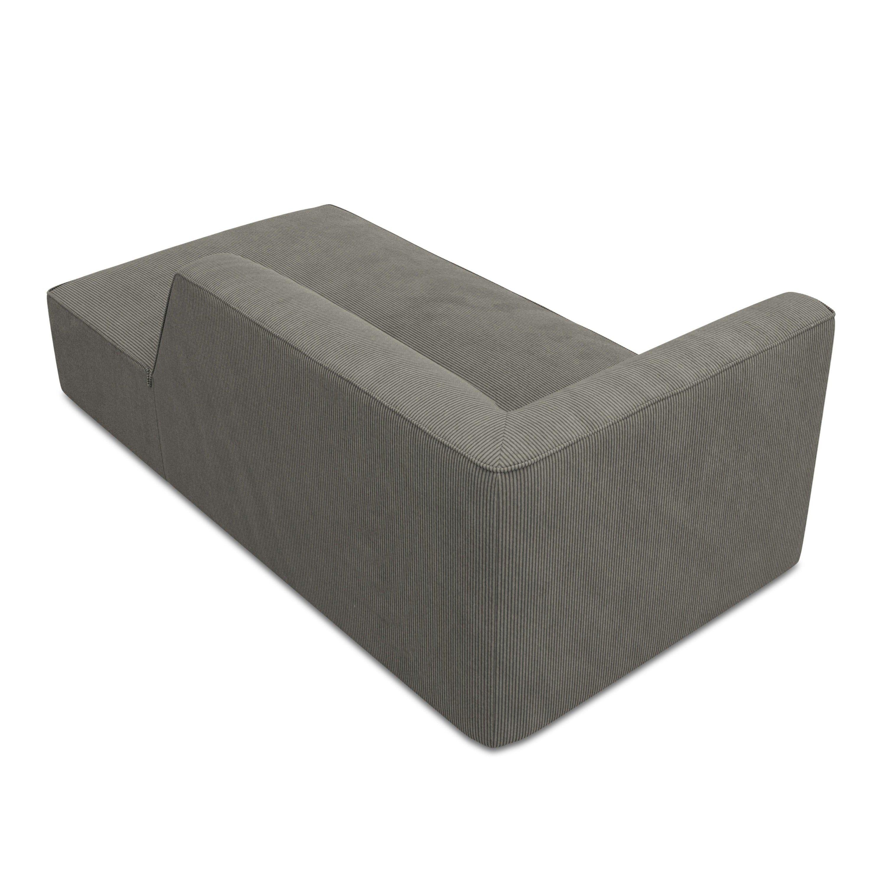 Szezlong sztruksowy prawostronny RUBY jasnoszary Micadoni    Eye on Design