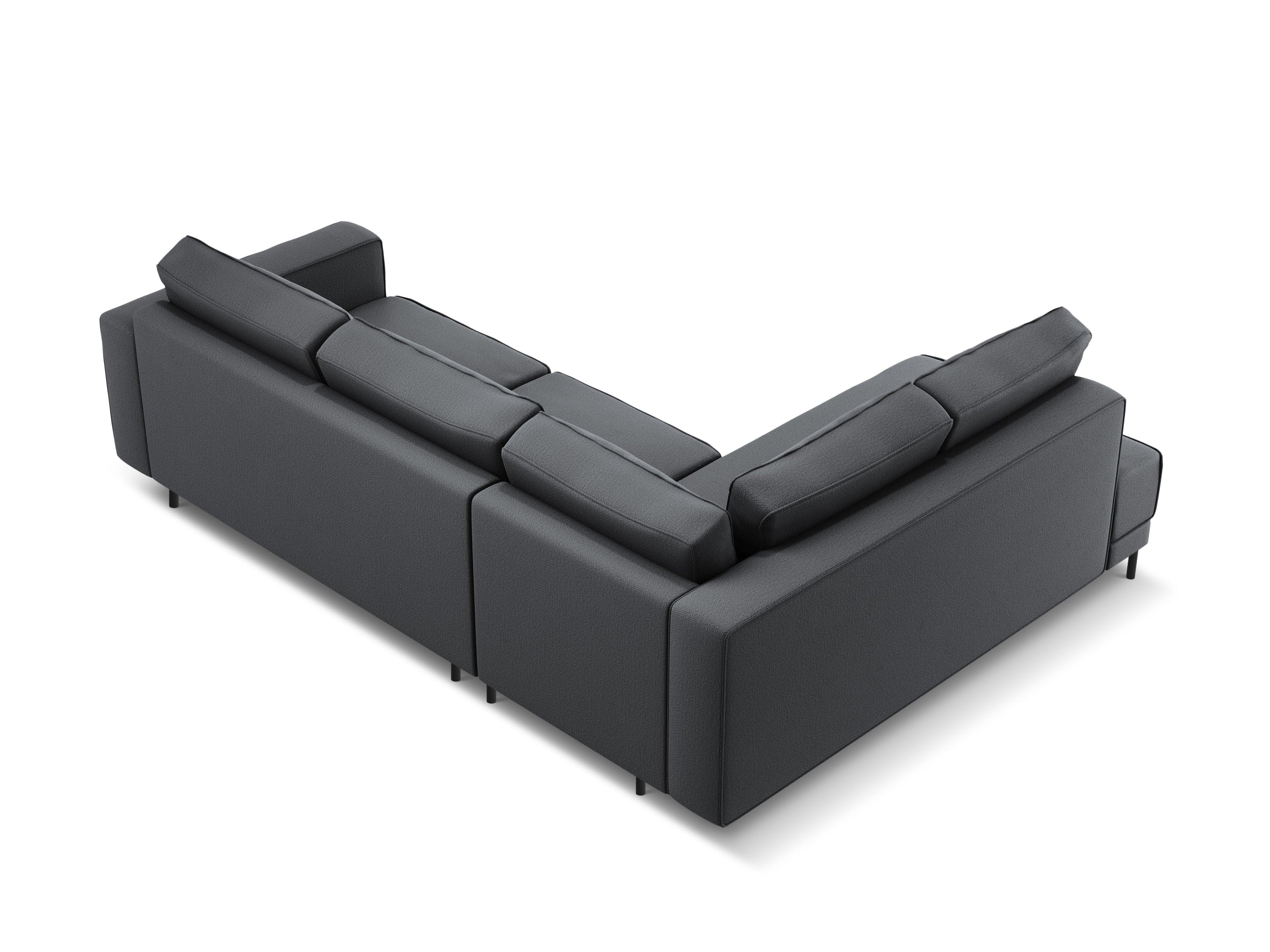 Narożnik lewostronny z funkcją spania CARO ciemnoszary Micadoni    Eye on Design