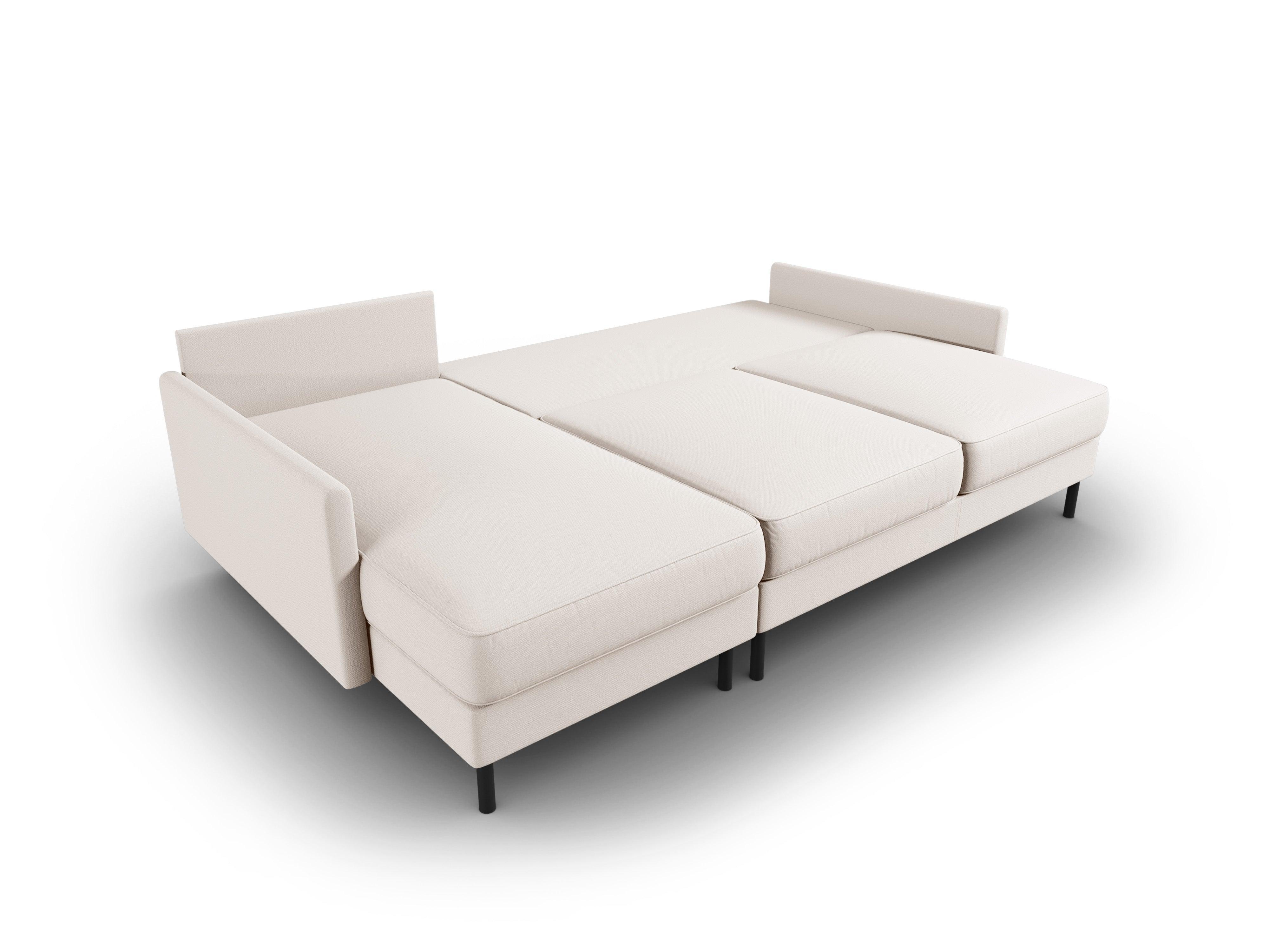 Narożnik lewostronny z funkcją spania SCOTT jasnobeżowy Micadoni    Eye on Design