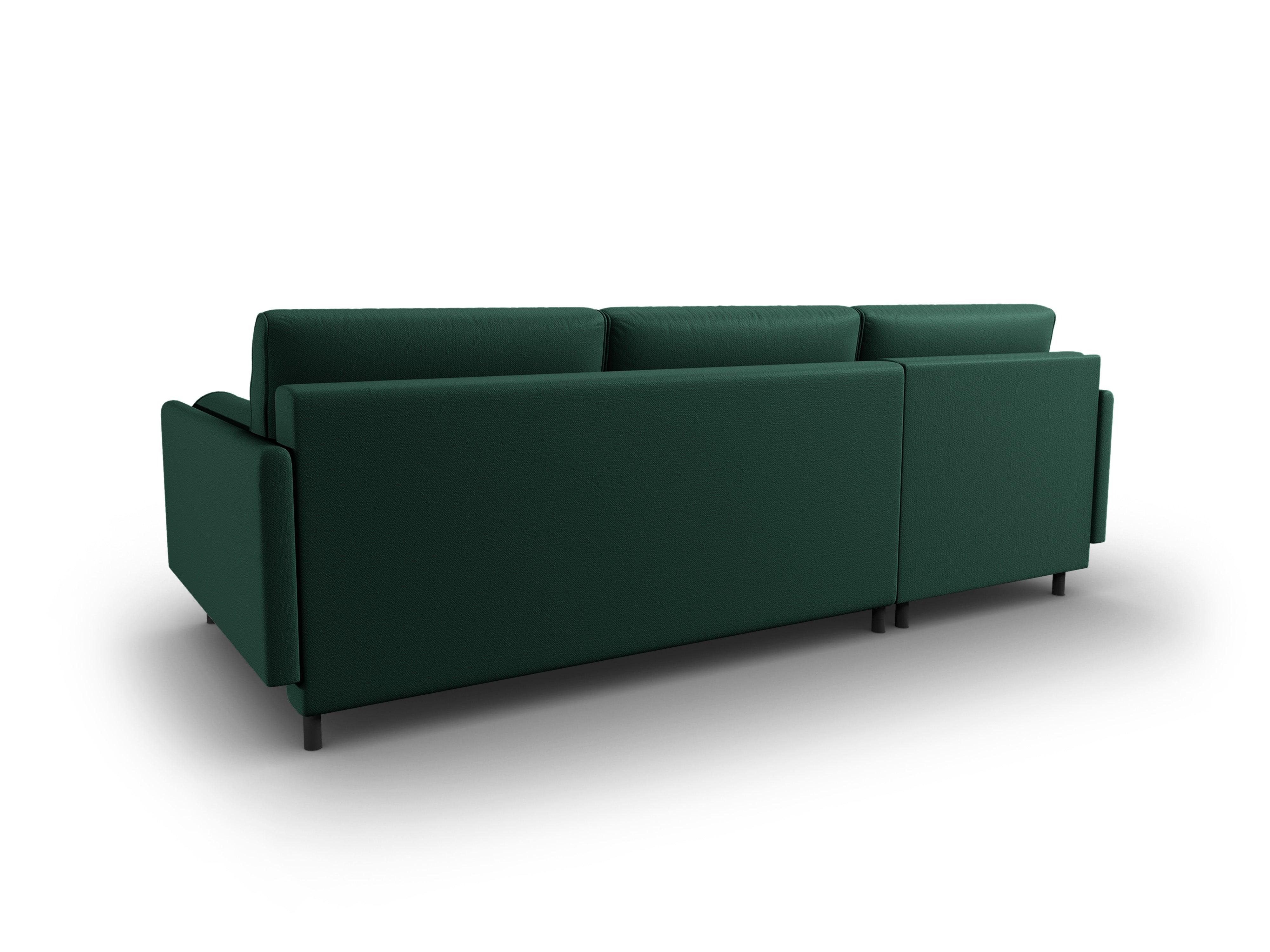 Narożnik lewostronny z funkcją spania SCOTT zielony Micadoni    Eye on Design