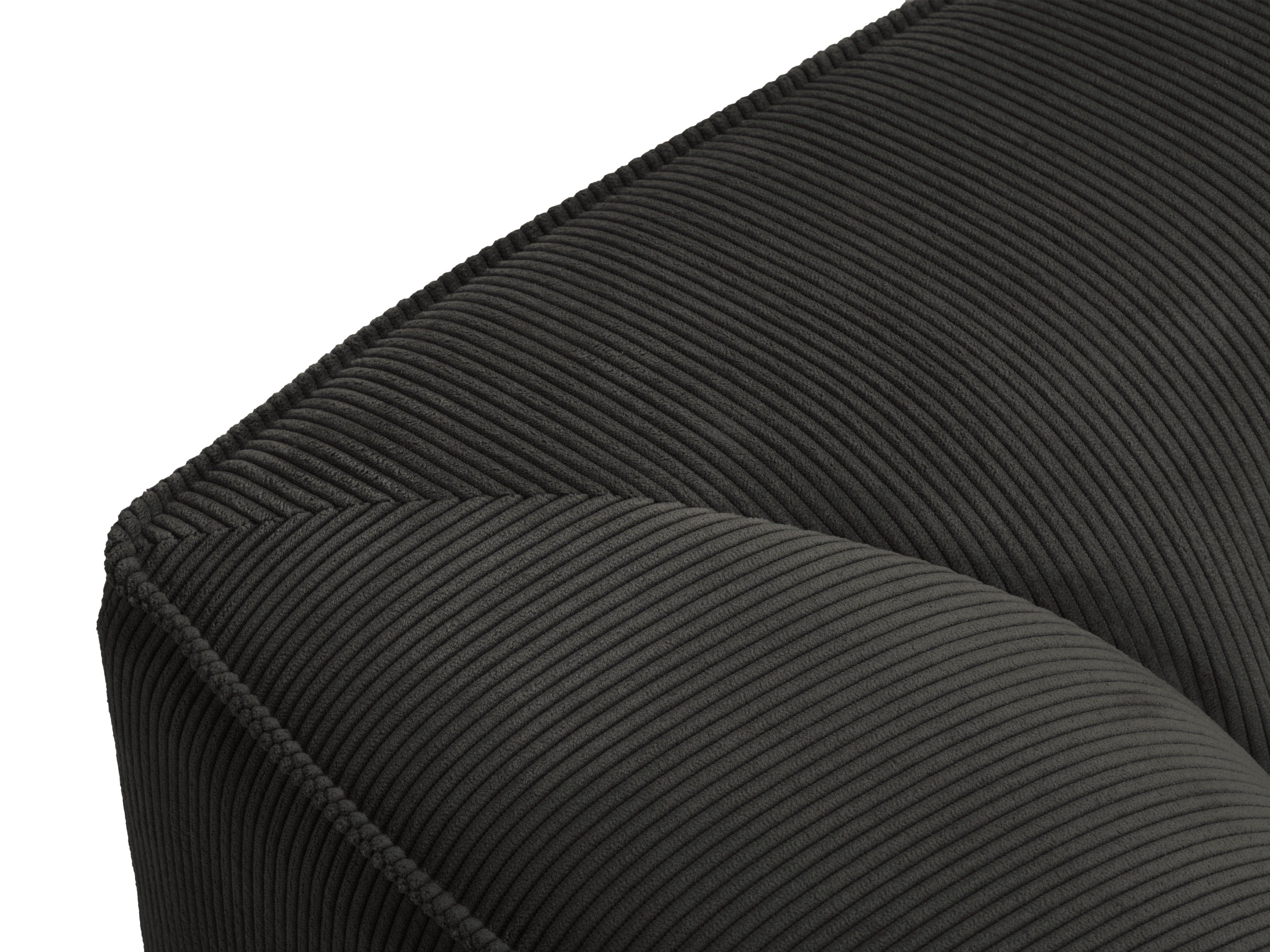 Sofa narożna sztruksowa lewostronna RUBY ciemnoszary Micadoni    Eye on Design