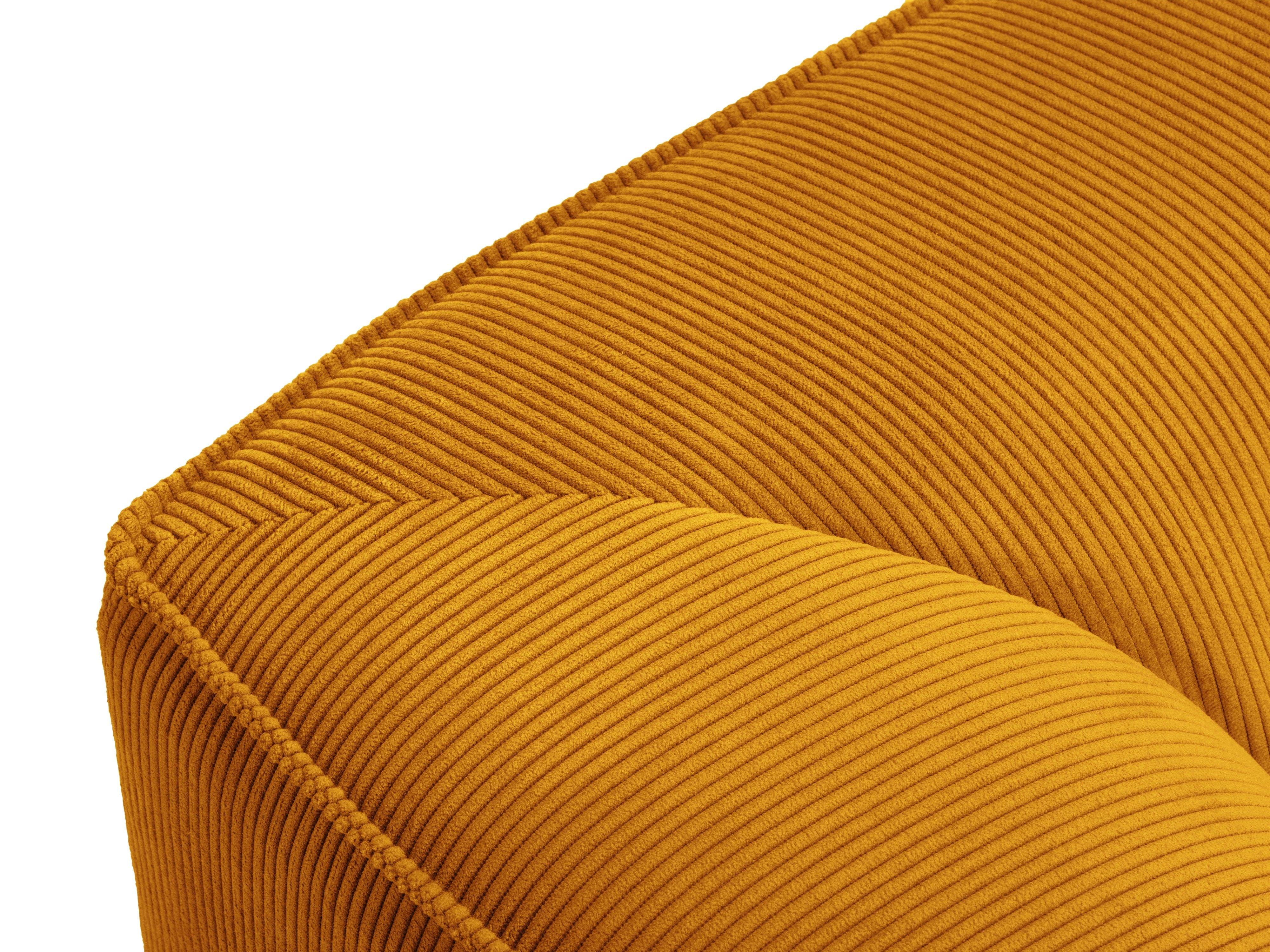 Narożnik sztruksowy 5-osobowy lewostronny RUBY żółty Micadoni    Eye on Design