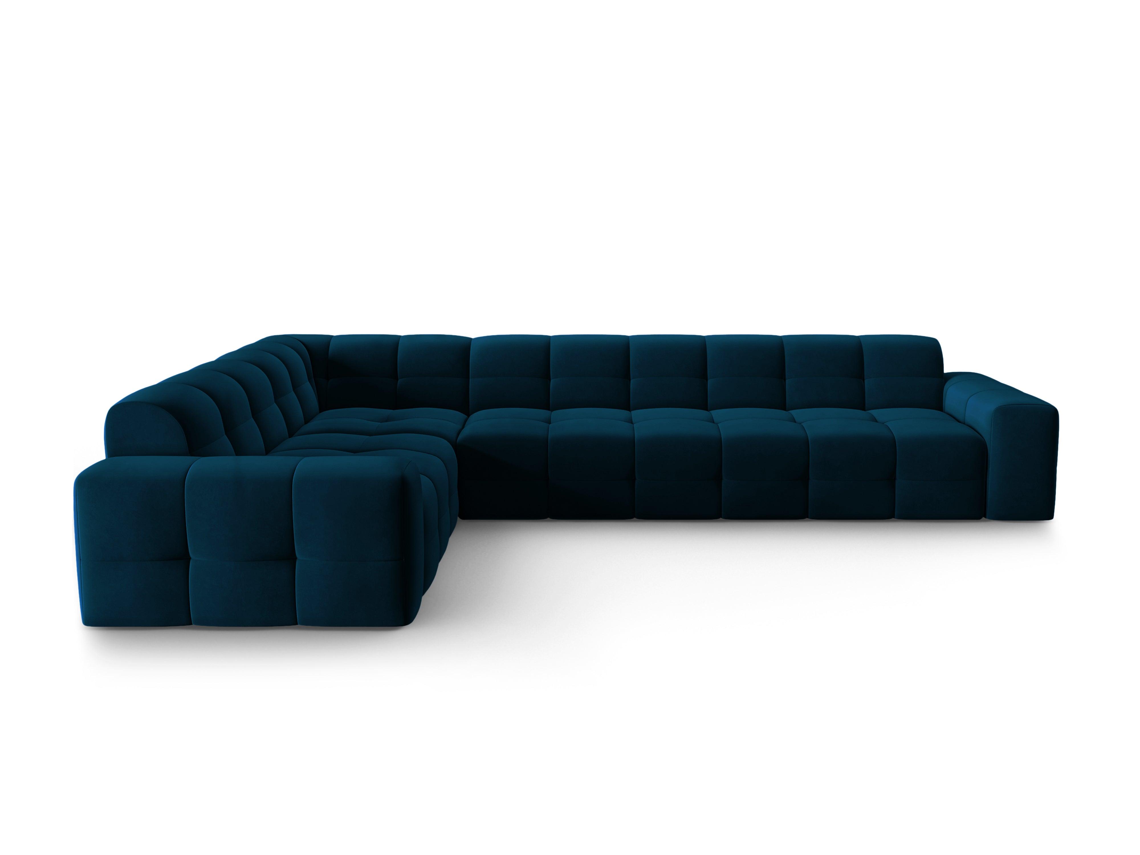 Narożnik lewostronny 6-osobowy KENDAL granatowy Micadoni    Eye on Design