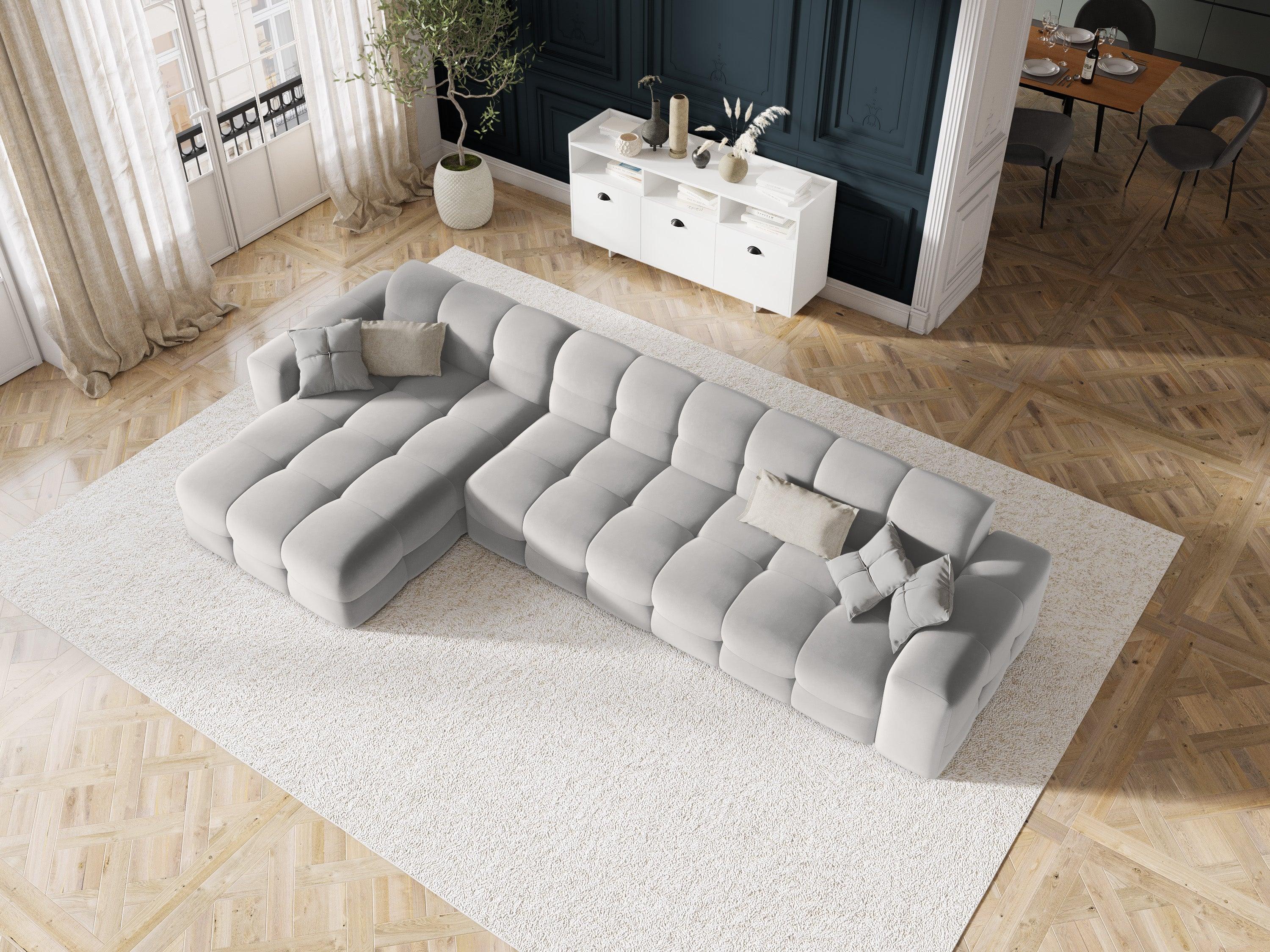 Narożnik lewostronny 5-osobowy KENDAL jasnoszary Micadoni    Eye on Design