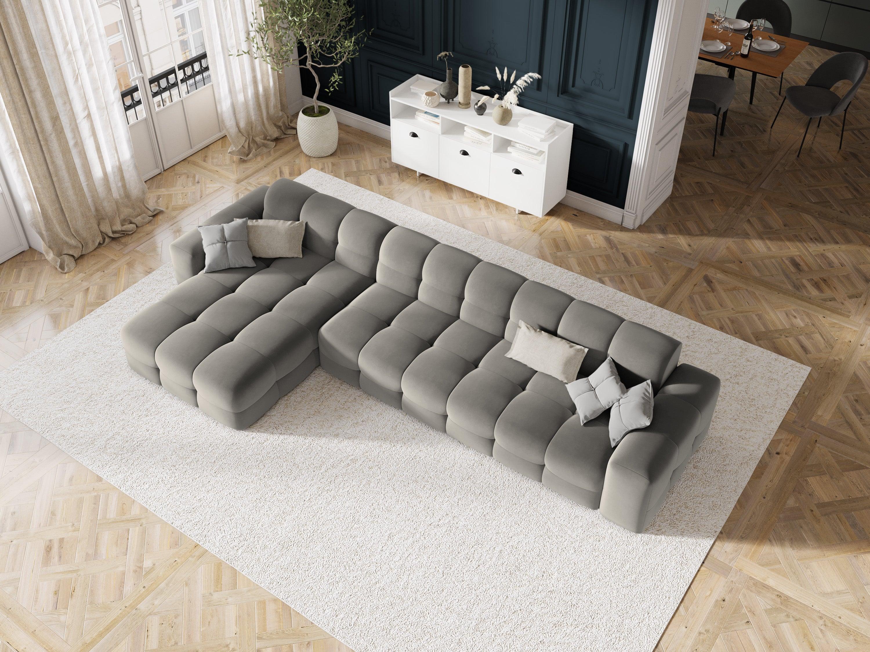 Narożnik lewostronny 5-osobowy KENDAL szary Micadoni    Eye on Design