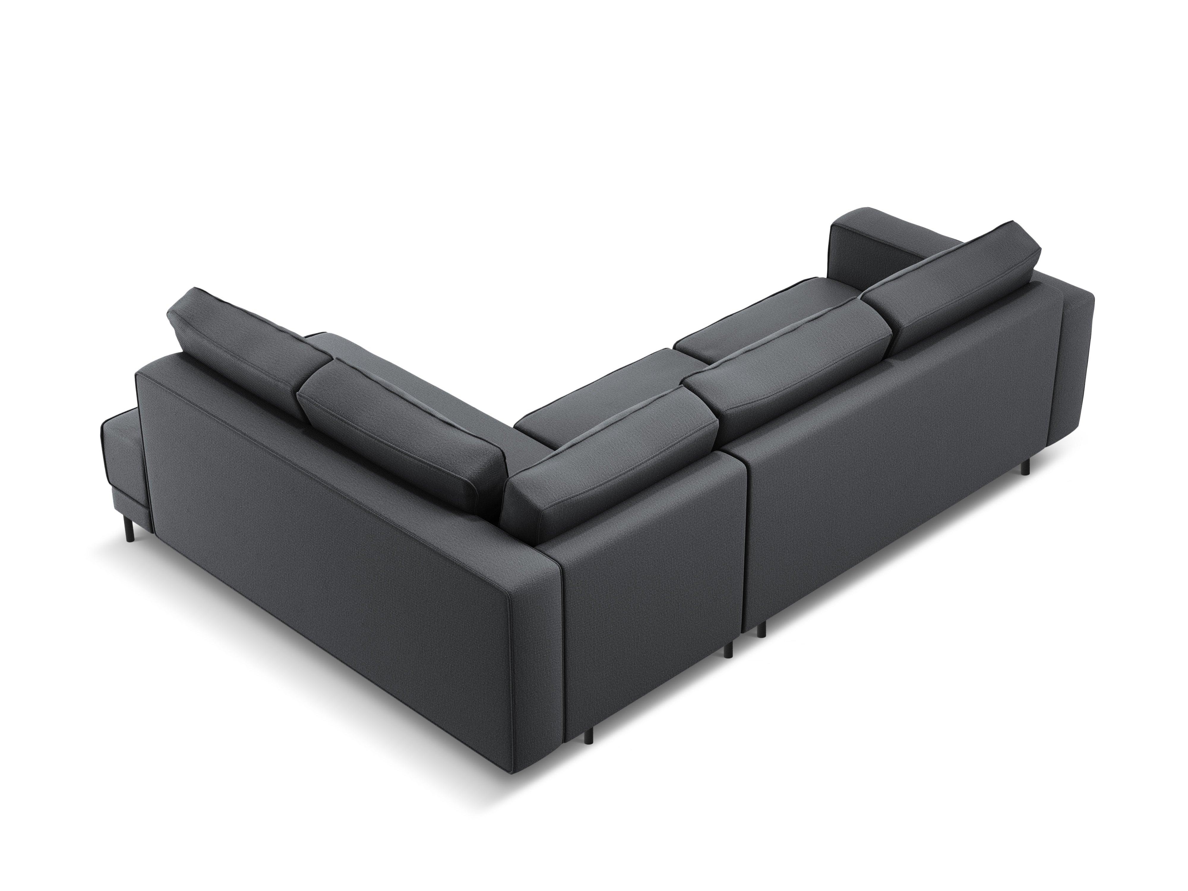 Narożnik prawostronny z funkcją spania CARO ciemnoszary Micadoni    Eye on Design