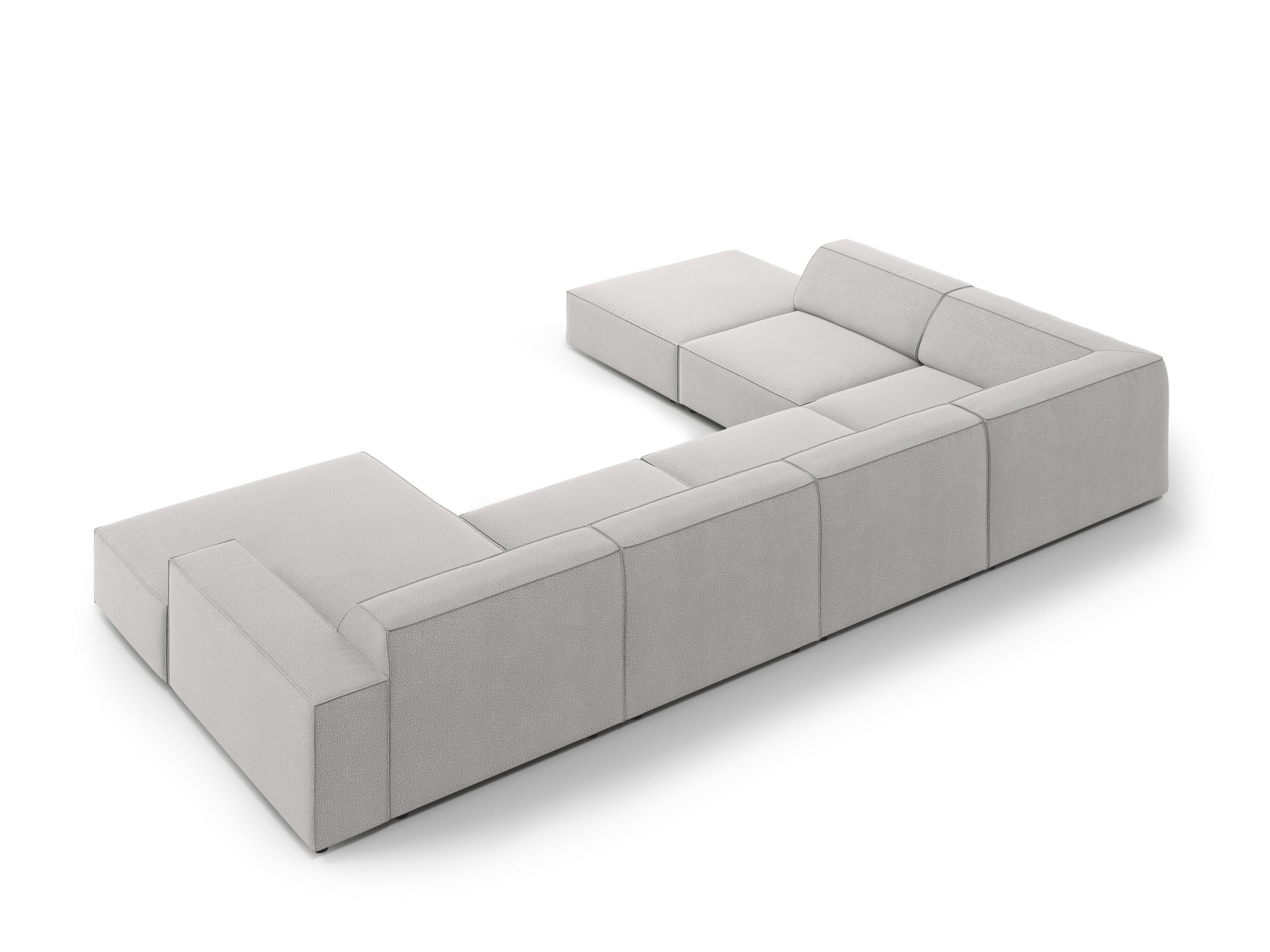 Sofa panoramiczna lewostronna JODIE jasnoszary Micadoni    Eye on Design