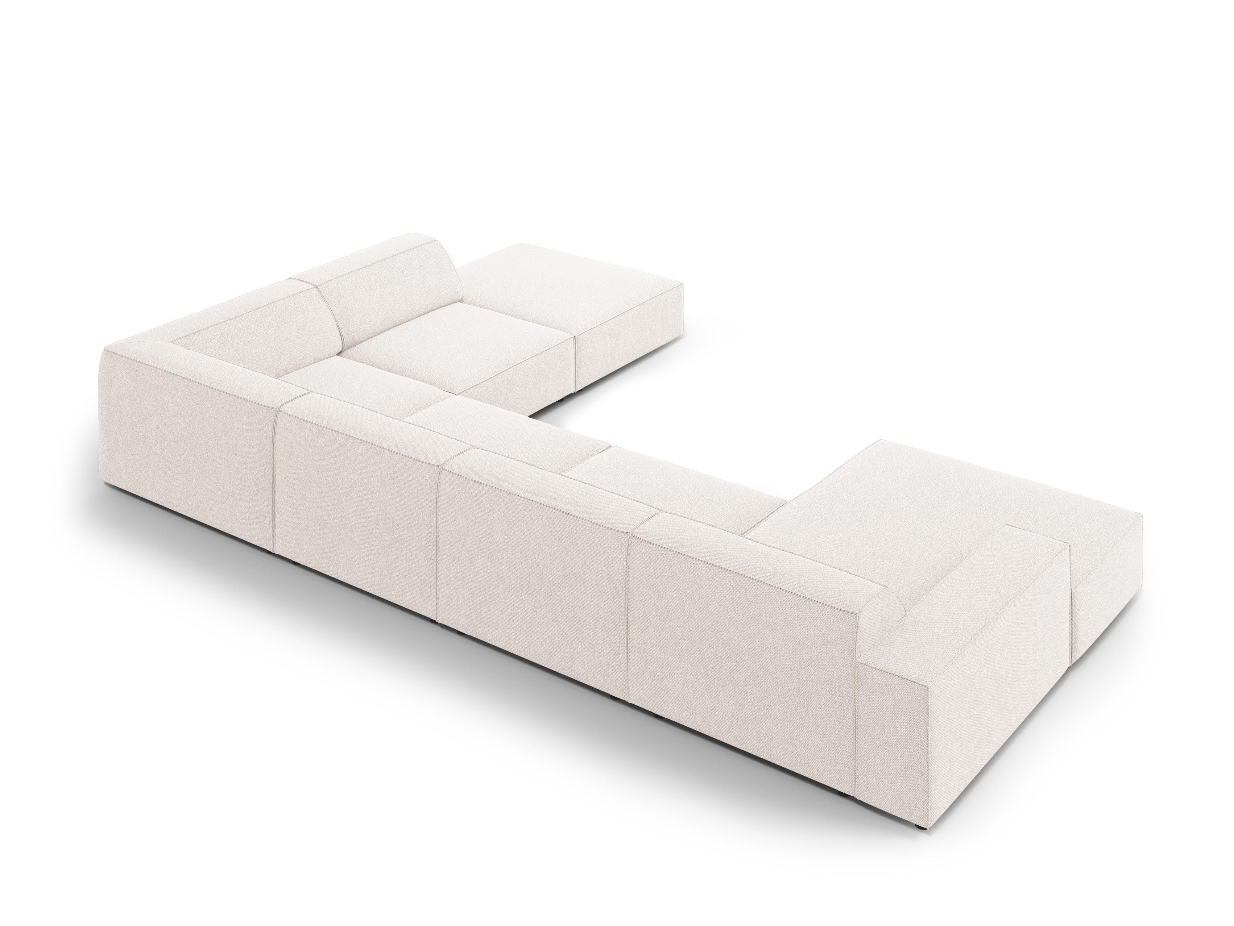 Sofa panoramiczna prawostronna JODIE jasnobeżowy Micadoni    Eye on Design