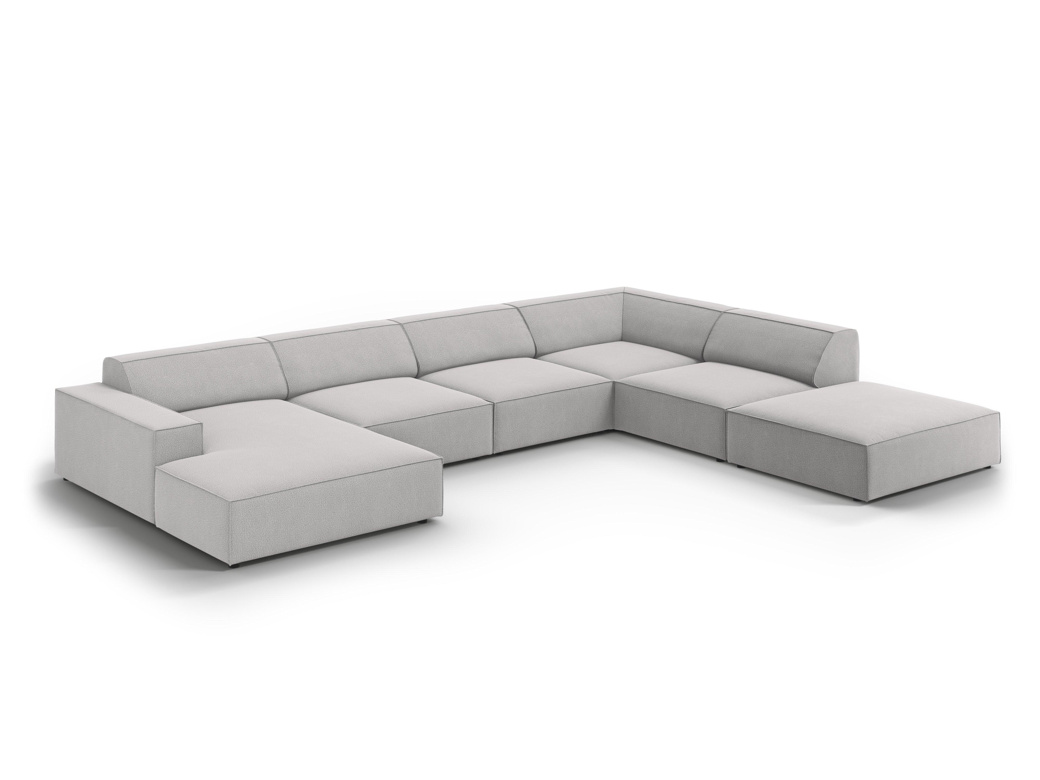 Sofa panoramiczna prawostronna JODIE jasnoszary Micadoni    Eye on Design