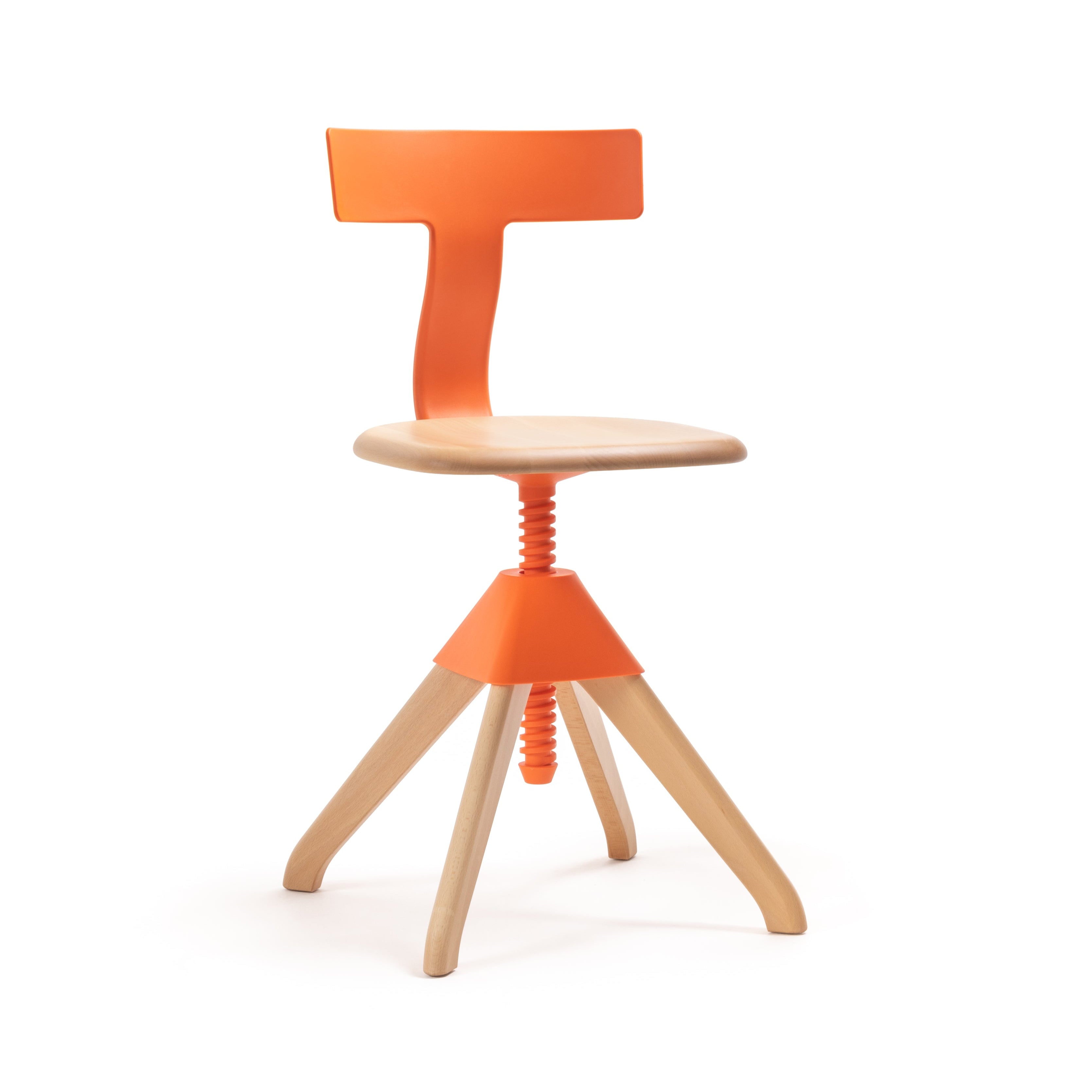 Krzesło TUFFY DZIKA BANDA pomarańczowy z drewnem Magis    Eye on Design