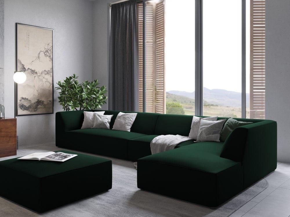 Puf aksamitny RUBY butelkowa zieleń Micadoni    Eye on Design