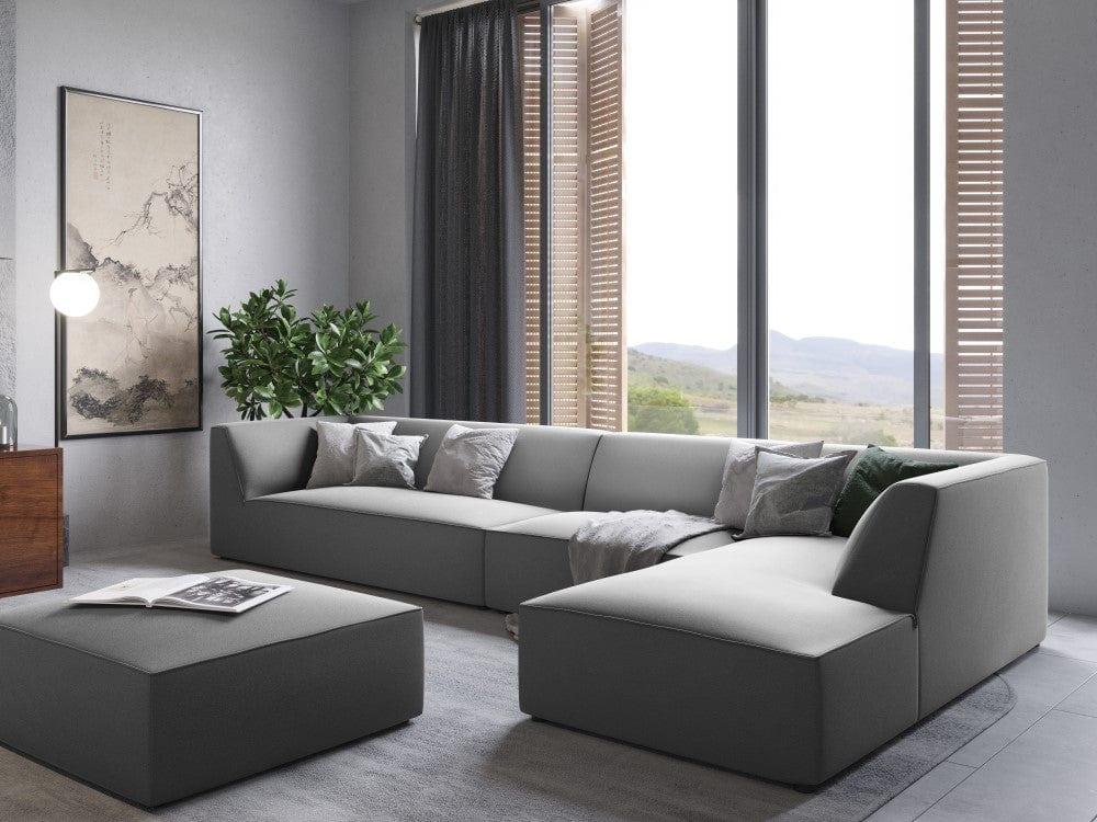 Puf aksamitny RUBY szary Micadoni    Eye on Design