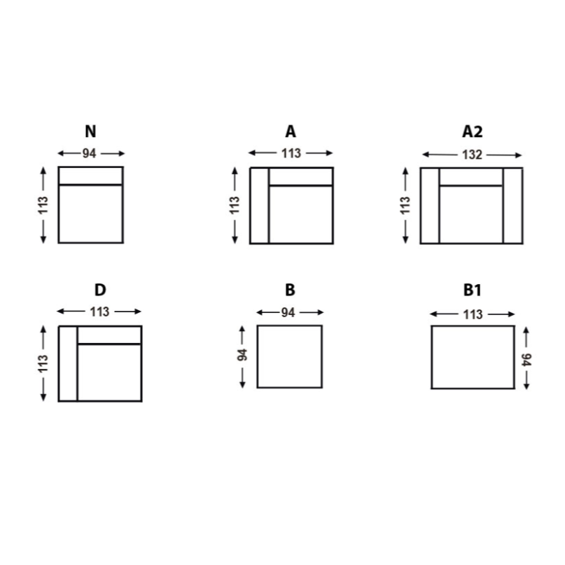 Sofa modułowa LAZY z wyższą podstawą - kolor do wyboru Nordic Line    Eye on Design