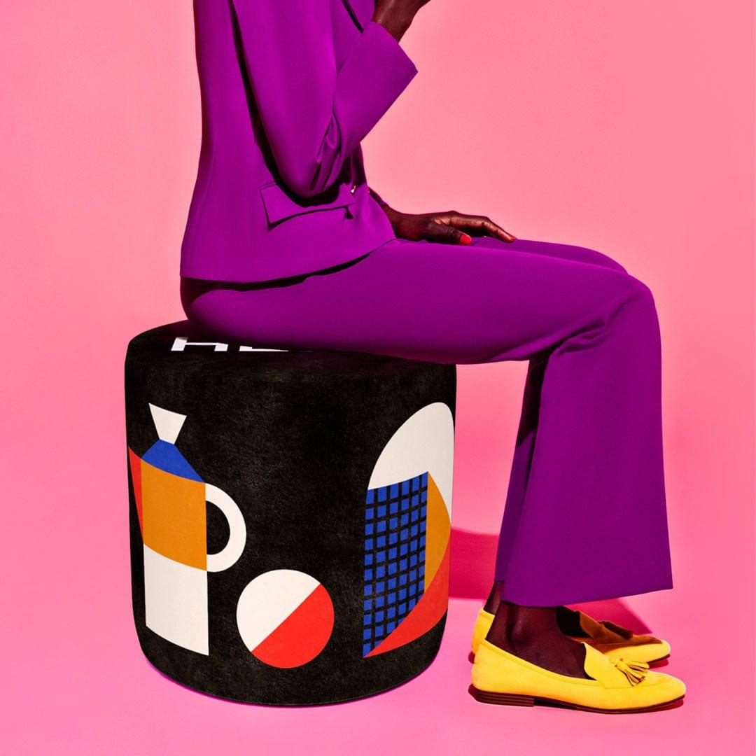 Puf SIT HERE czarny Qeeboo    Eye on Design