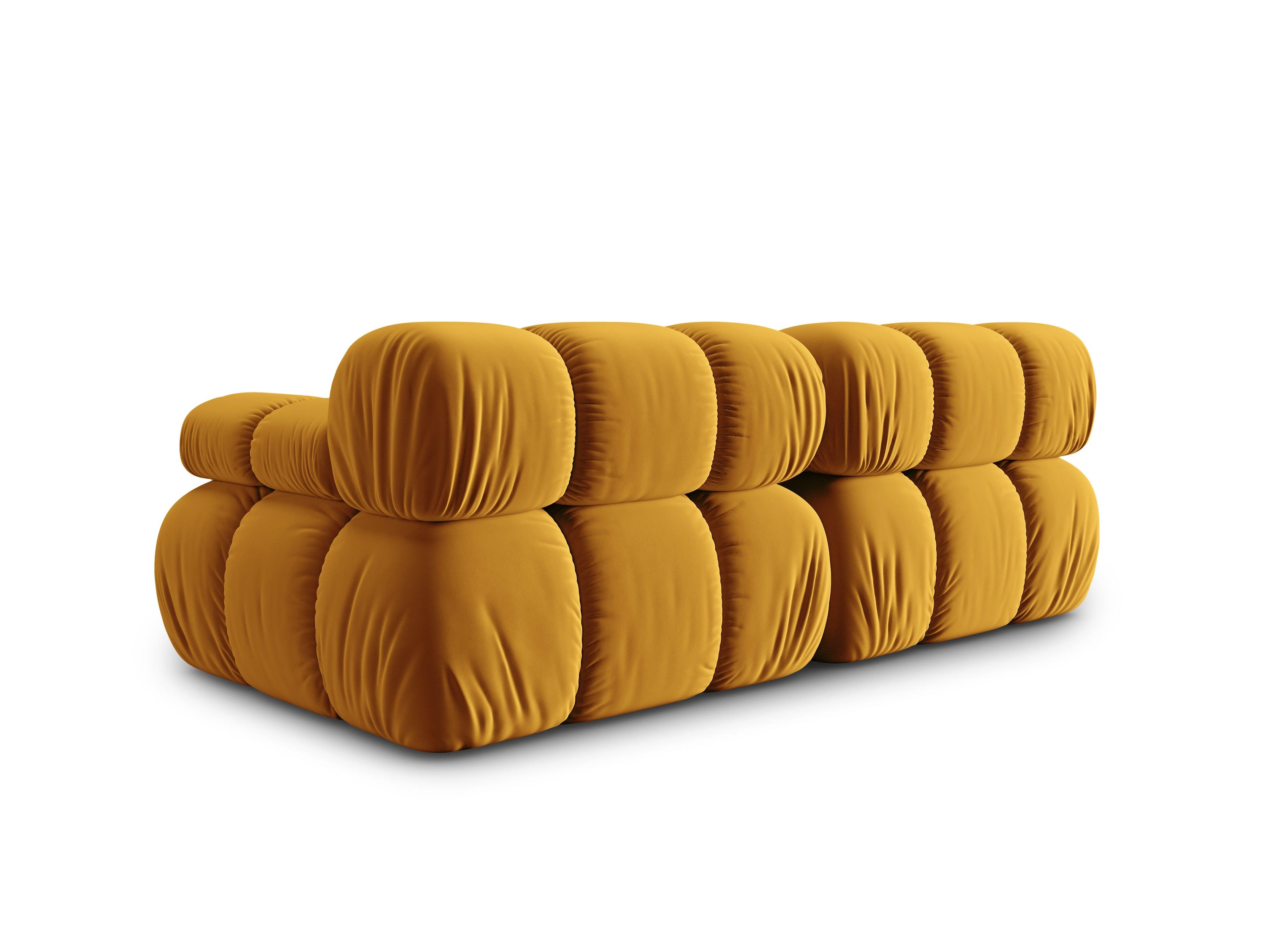 Sofa aksamitna 2-osobowa TROPEA musztardowy Milo Casa    Eye on Design