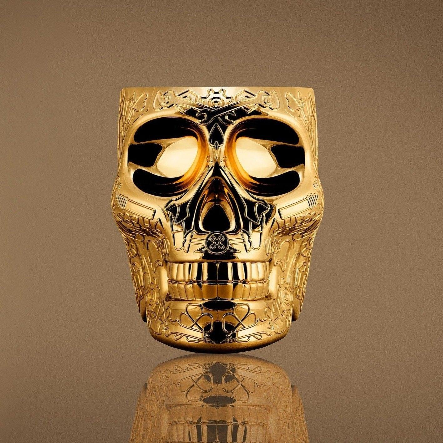 Stołek i stolik boczny MEXICO METALLIC złoty Qeeboo    Eye on Design