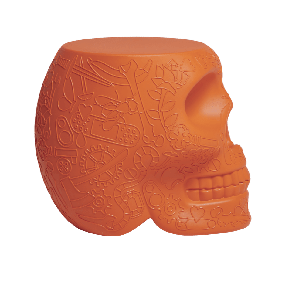 Stołek i stolik boczny MEXICO terakota Qeeboo    Eye on Design