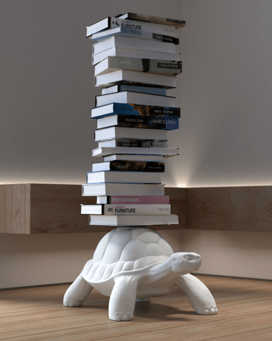 Szafka na książki TURTLE CARRY biała Qeeboo    Eye on Design