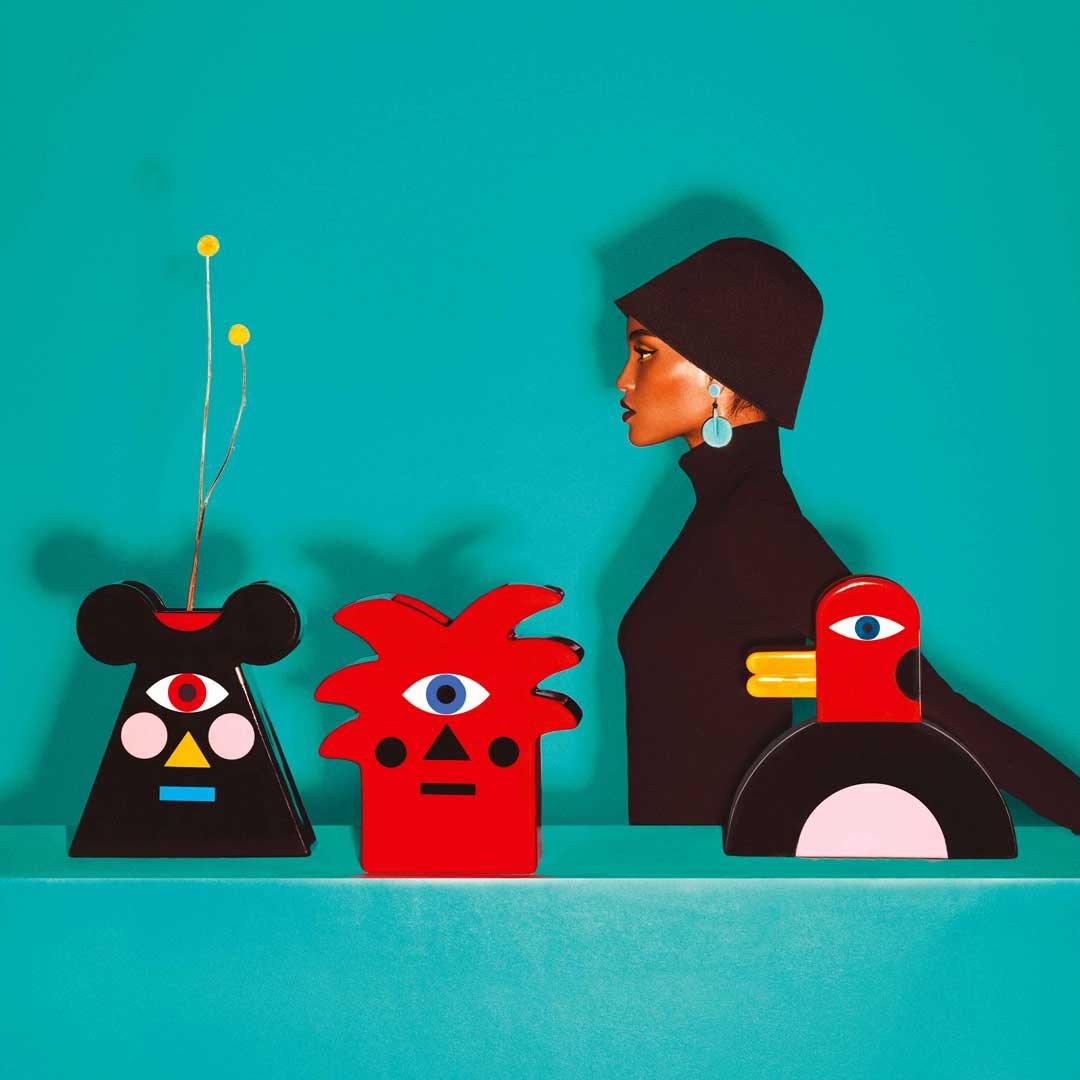 Wazon MISTER MOUSE czarny Qeeboo    Eye on Design